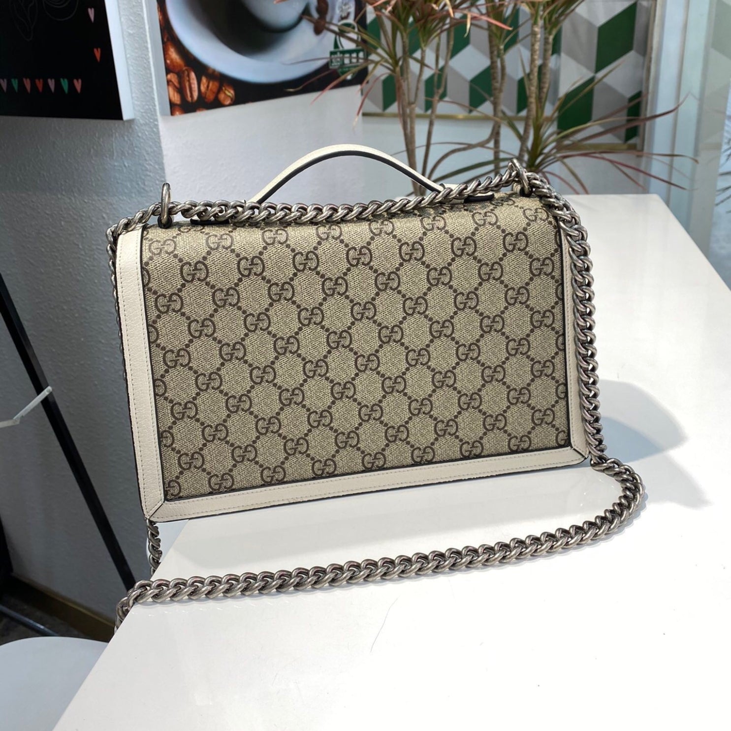 GG Dionysus light and medium canvas bag 28cm