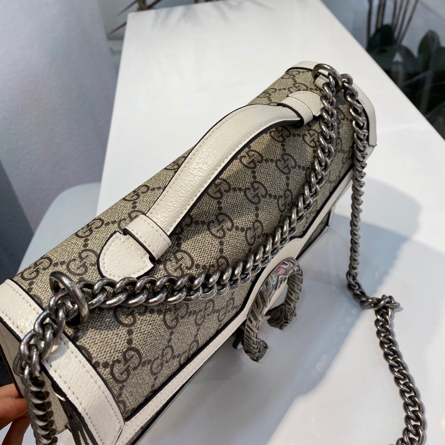 GG Dionysus light and medium canvas bag 28cm