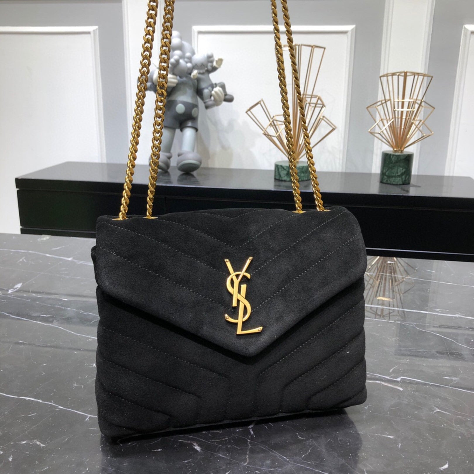 YSL LouLou Black Crossbody Bag