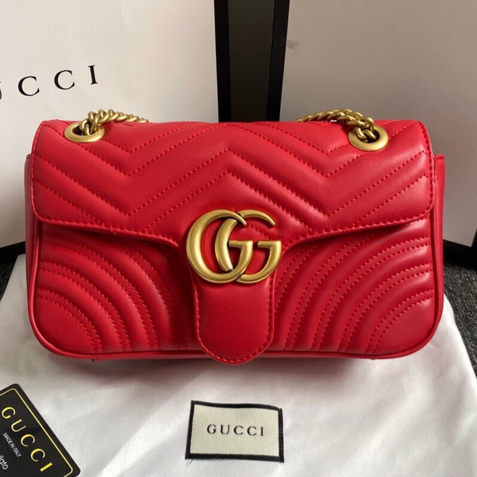 GG Marmont Small Red Bag 26cm