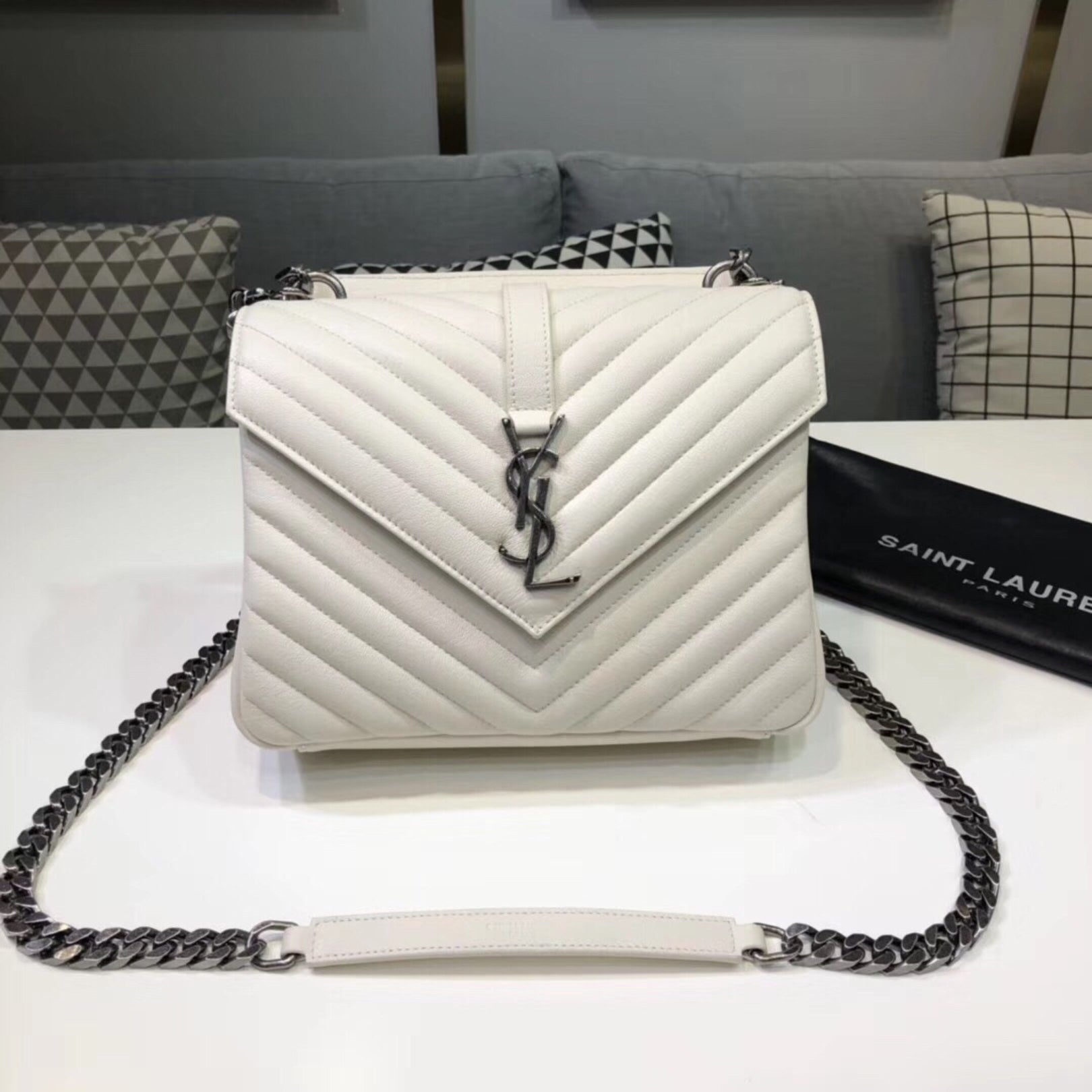 YSL College Medium White Scholarship