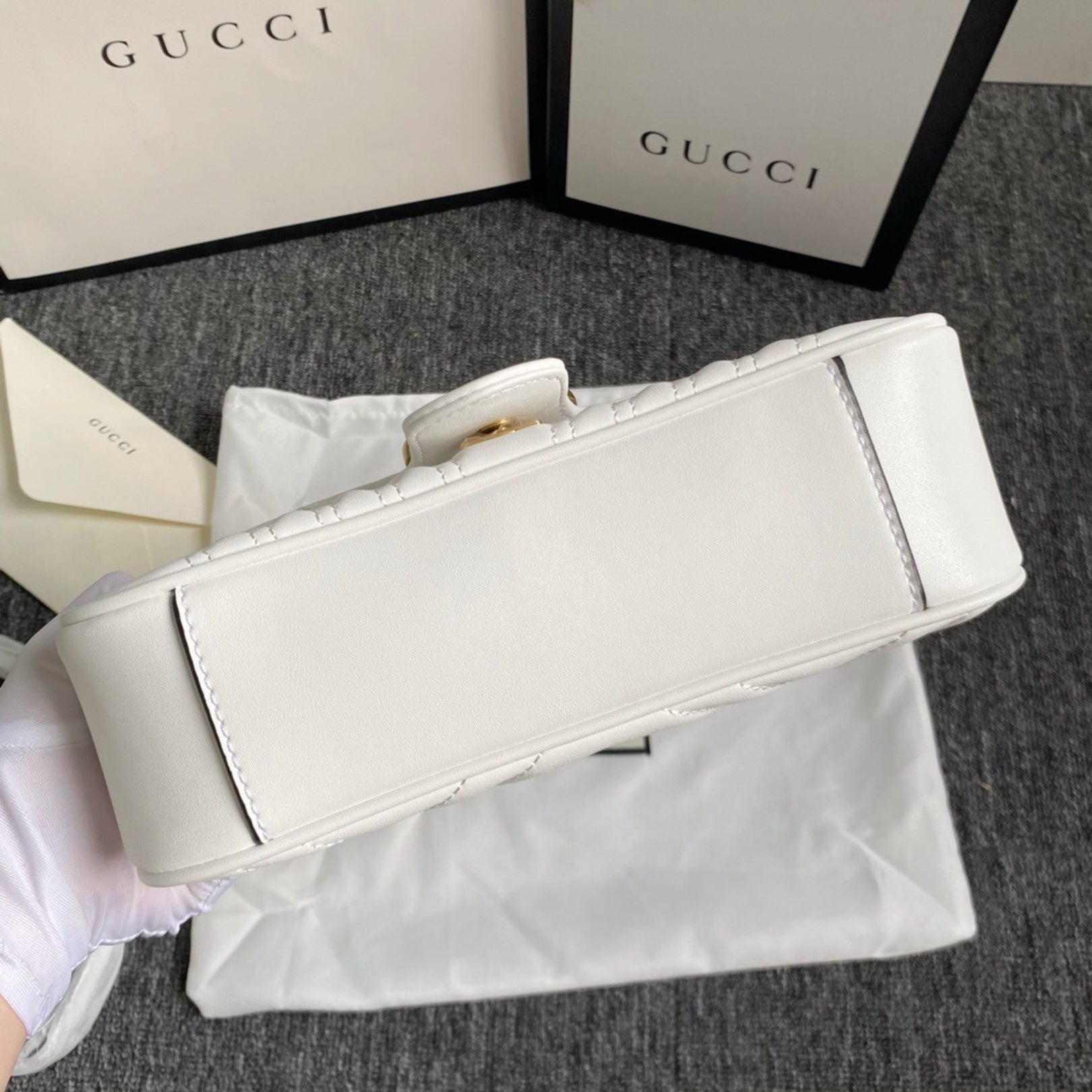 GG Marmont Small White Bag 26cm