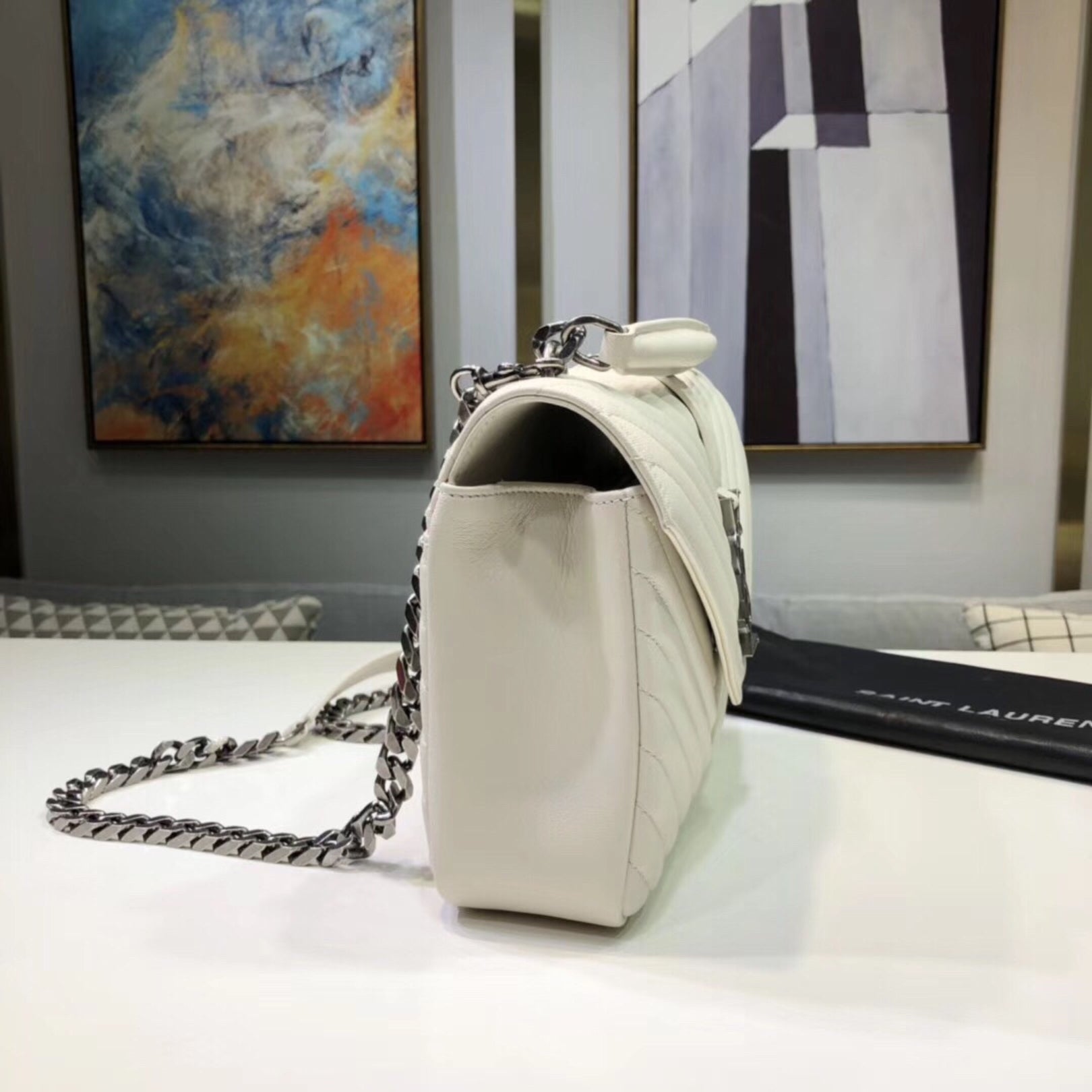 YSL College Medium White Scholarship