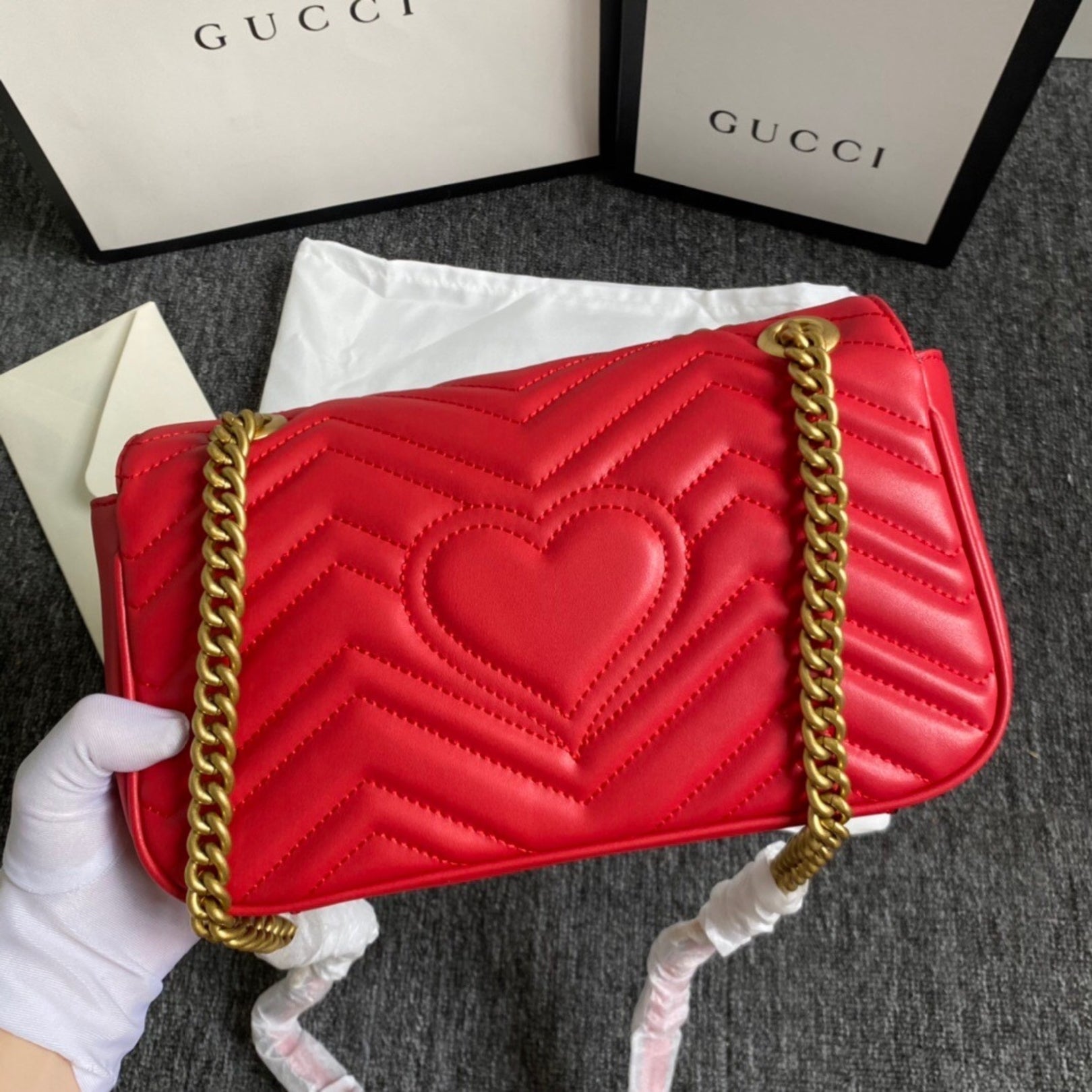 GG Marmont Small Red Bag 26cm