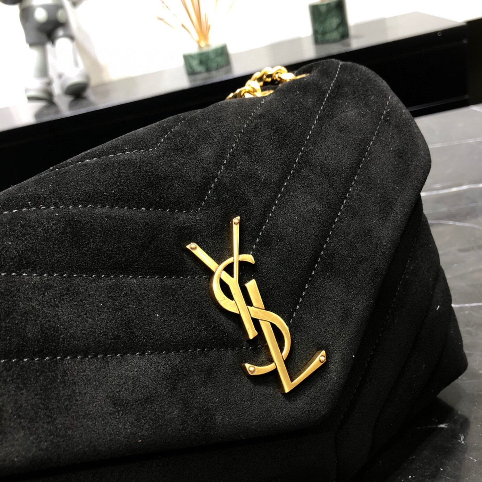 YSL LouLou Black Crossbody Bag