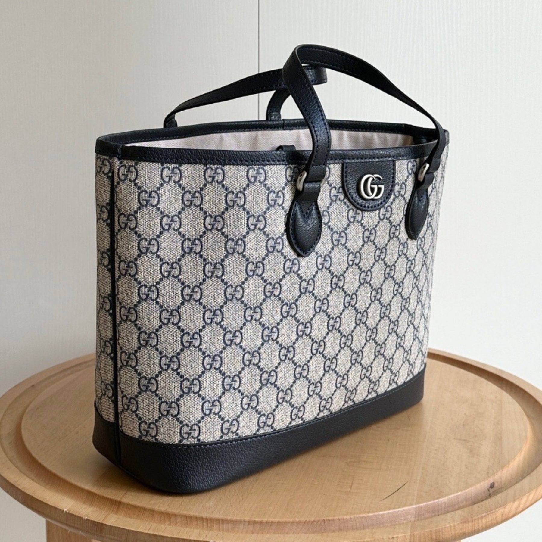 GG Ophidia Supreme Small Beige and Blue Bag 31cm