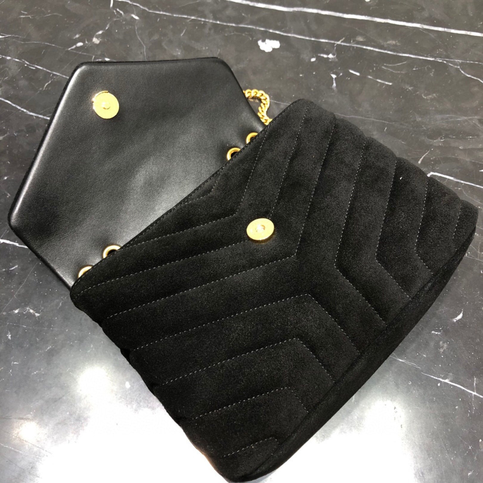 YSL LouLou Black Crossbody Bag