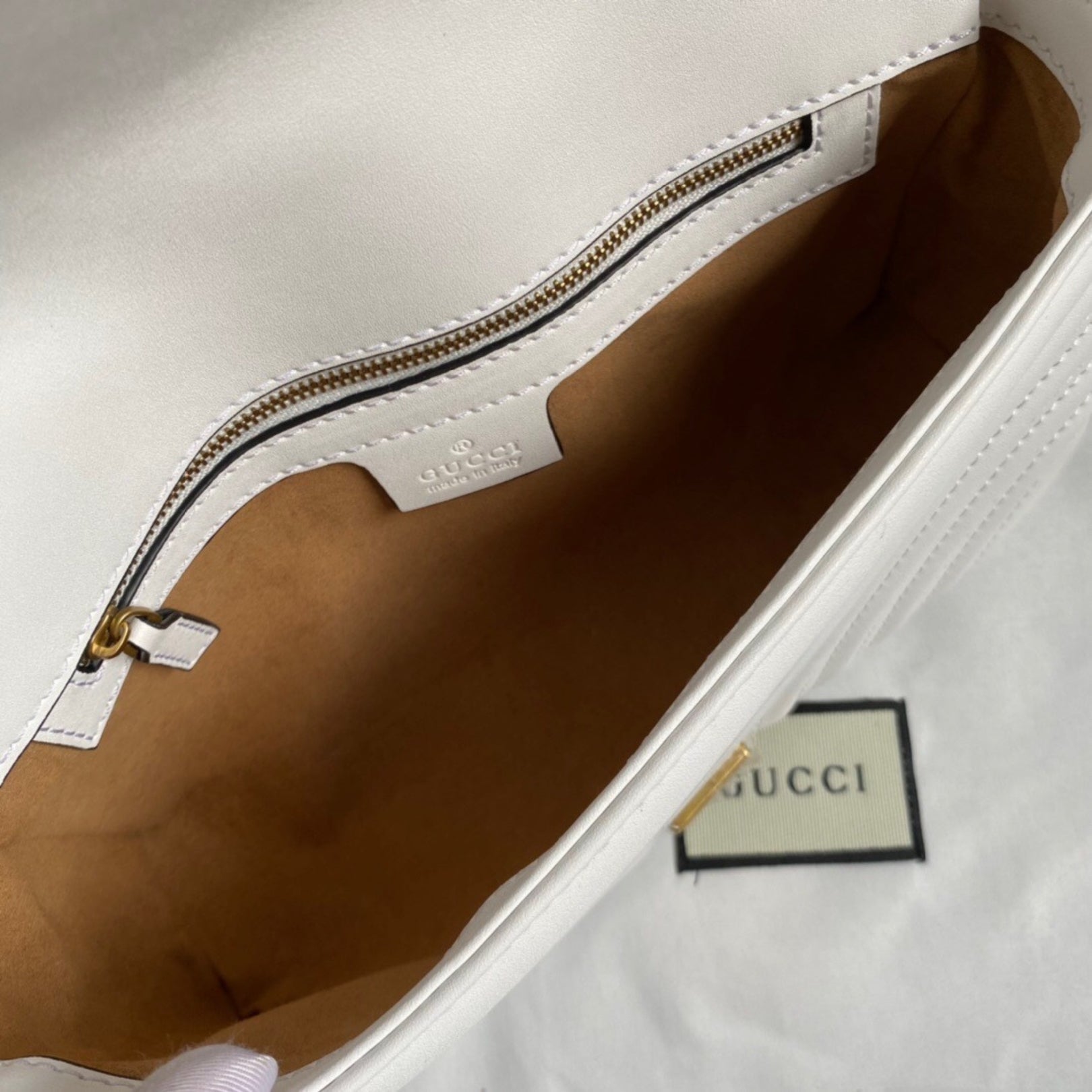 GG Marmont Small White Bag 26cm