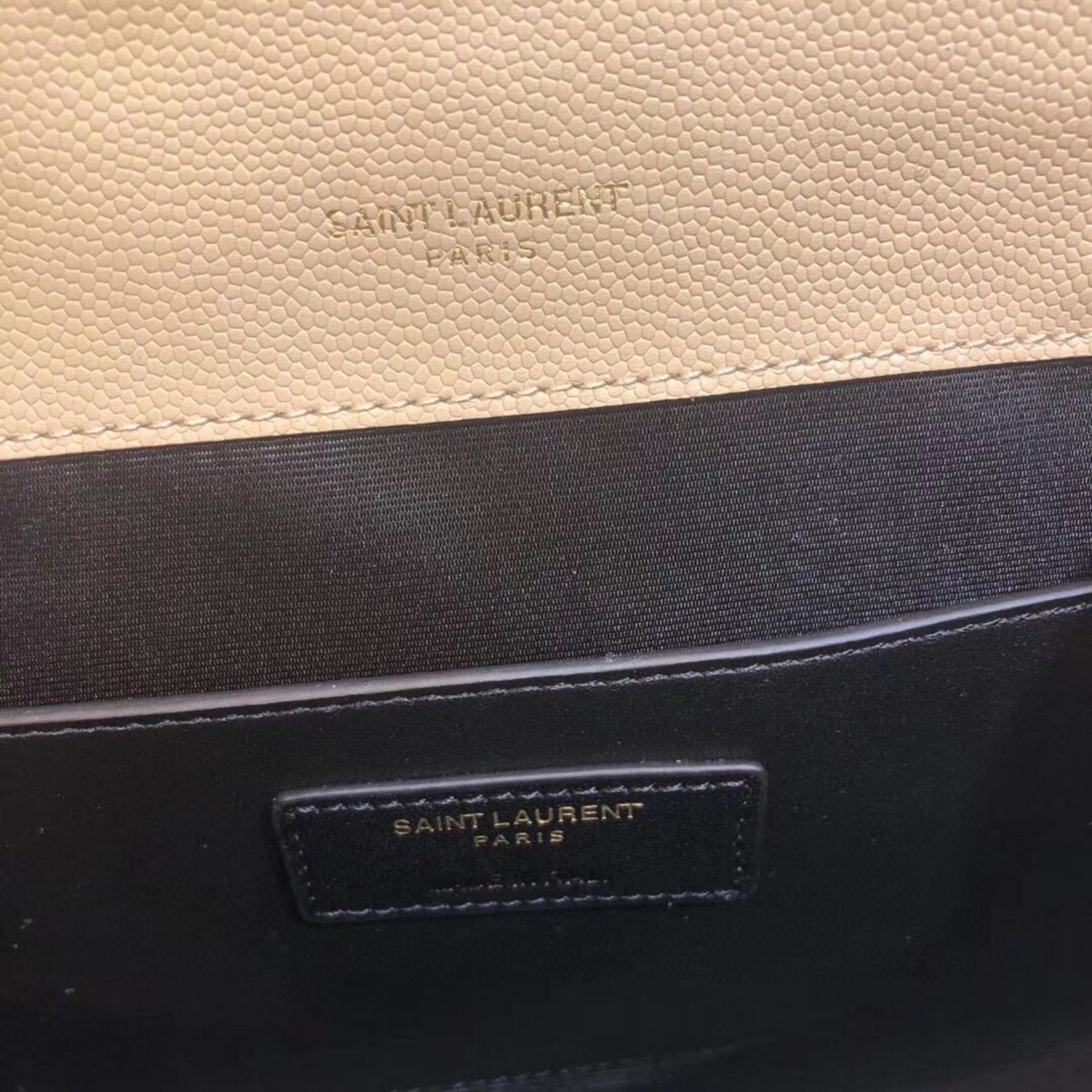 YSL Medium Envelope Shoulder Bag Beige 24cm