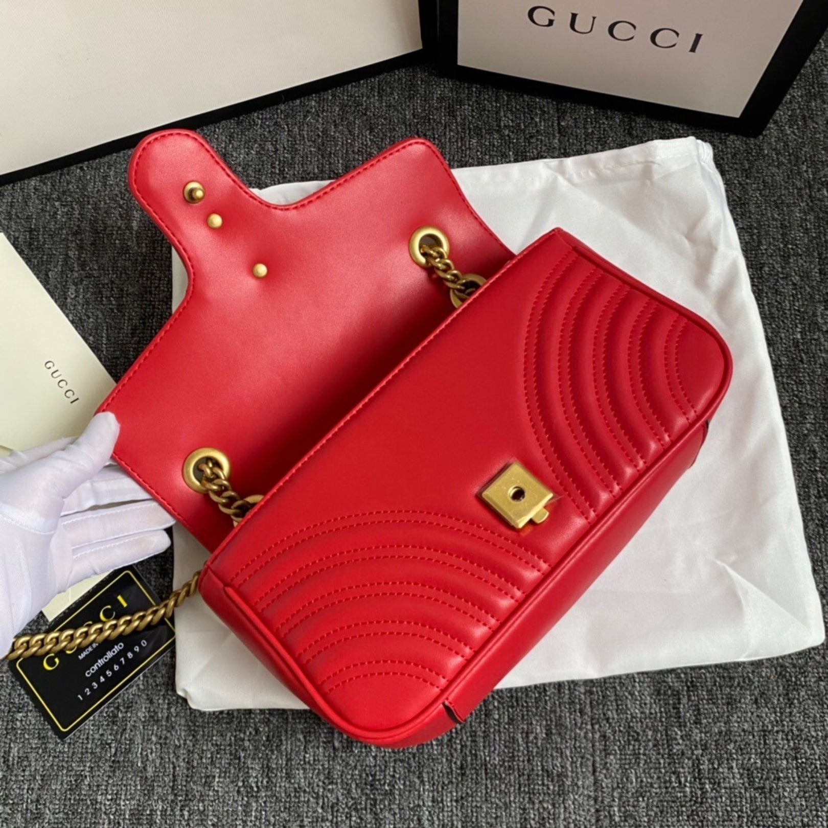 GG Marmont Small Red Bag 26cm
