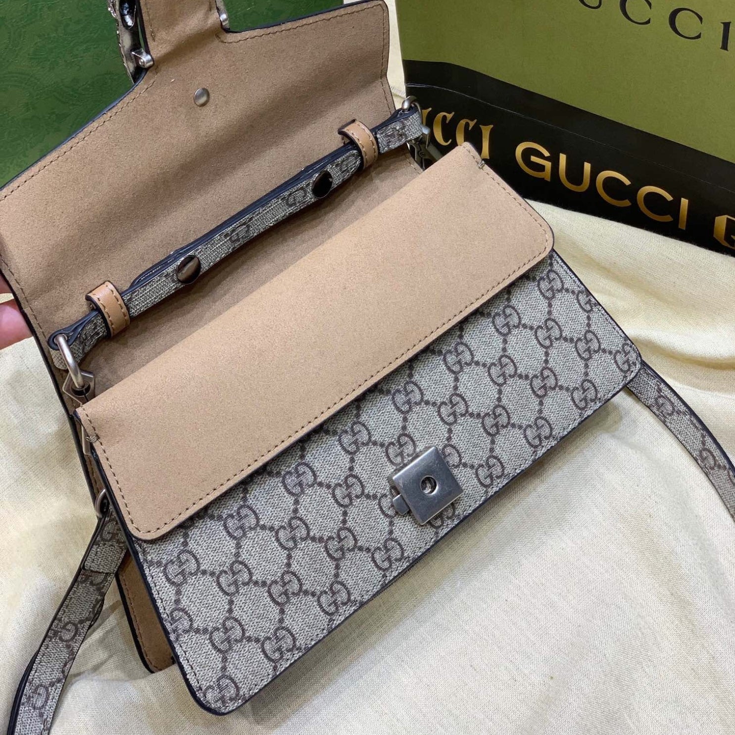 GG Dionysus canvas bag small 24cm
