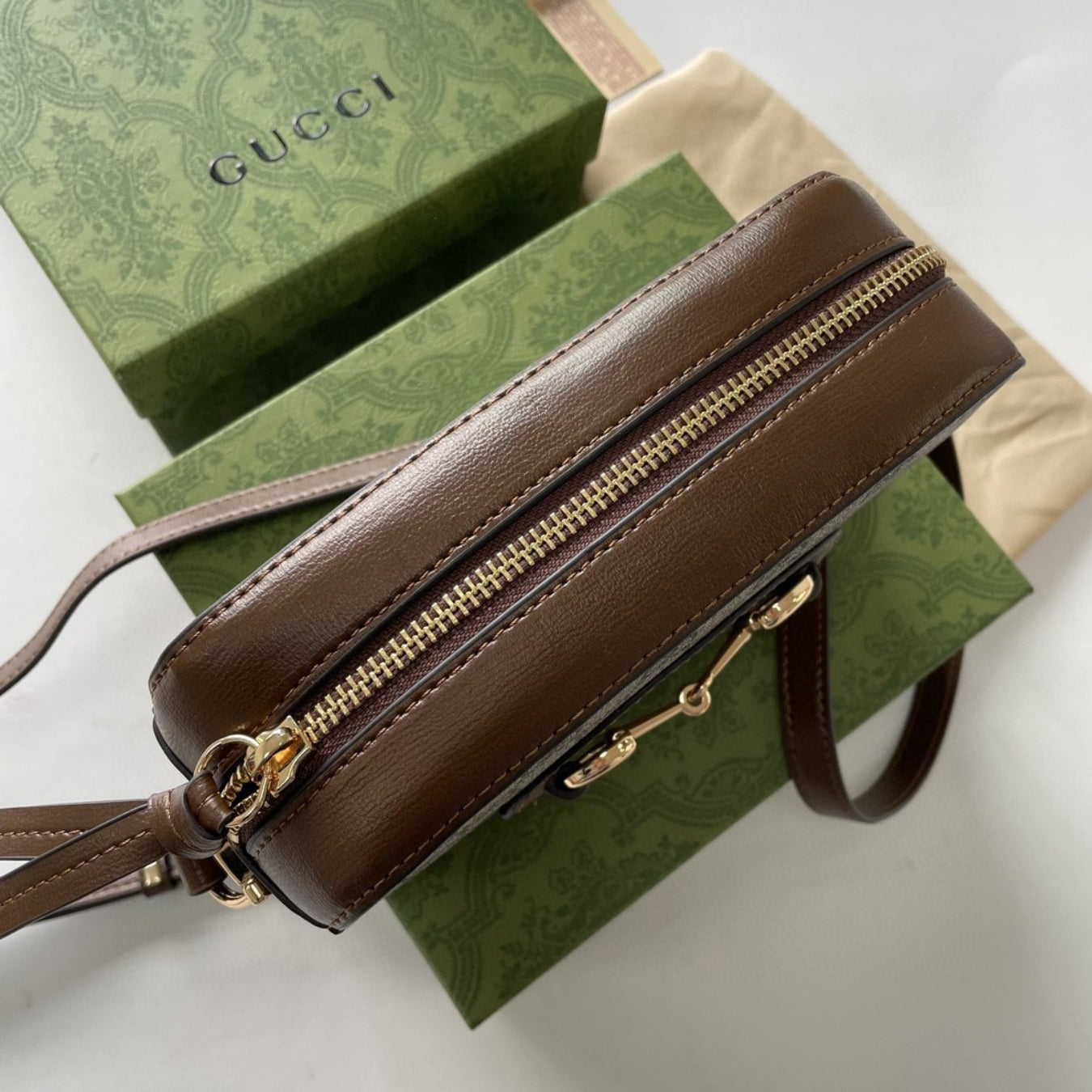 GG Horsebit canvas 1955 shoulder bag, small 20cm