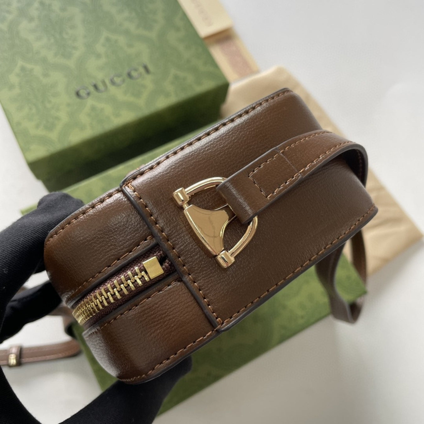 GG Horsebit canvas 1955 shoulder bag, small 20cm