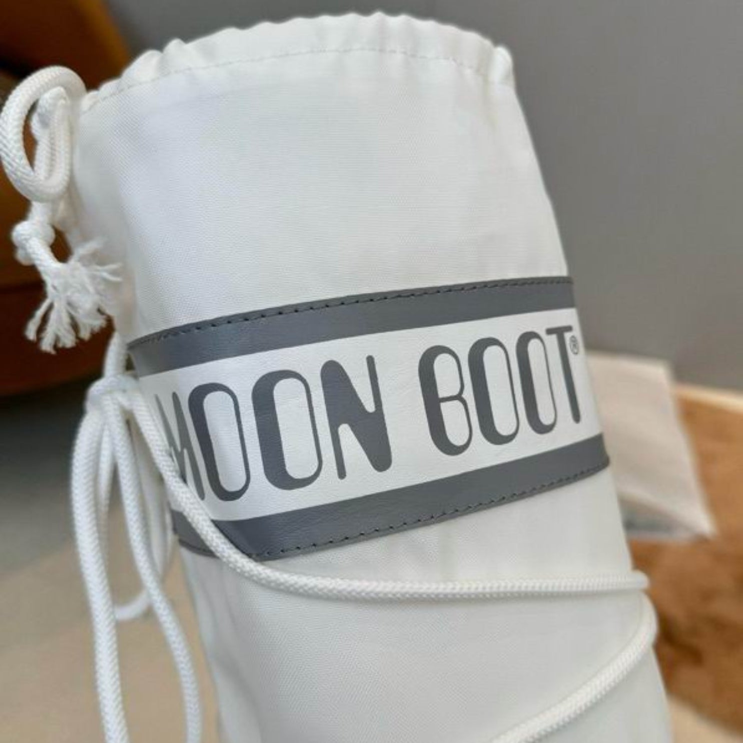 Mboot Waterproof High White and Gray Boot