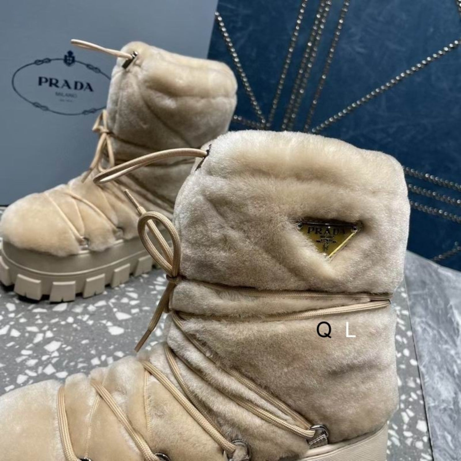 PRD Apres Beige Boots with Fur