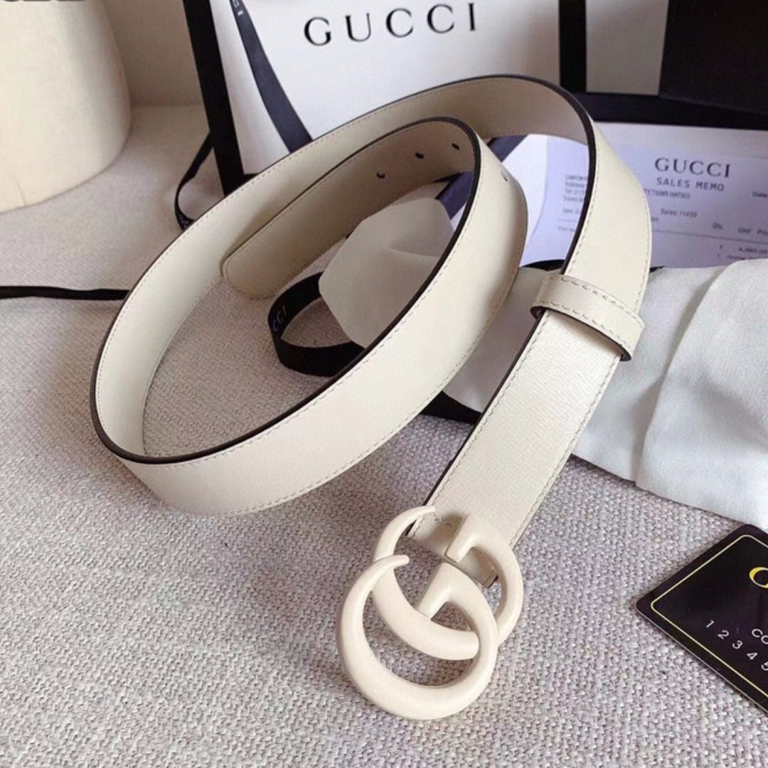 GG White Belt with White 3cm wide
