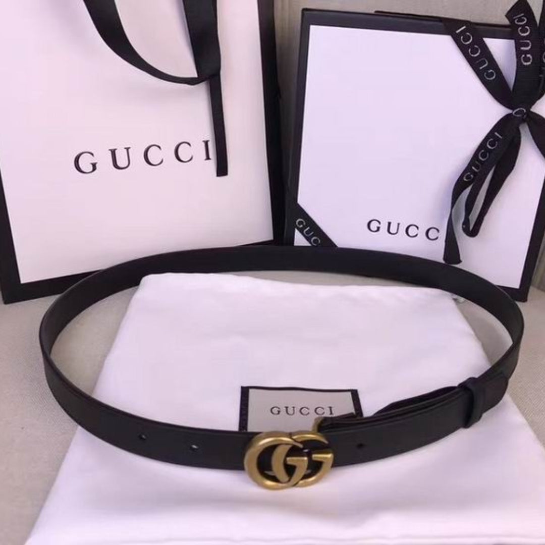 GG black belt with gold 2cm wide