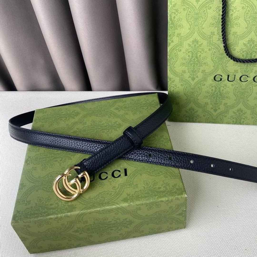 GG black belt with shiny gold 2cm wide