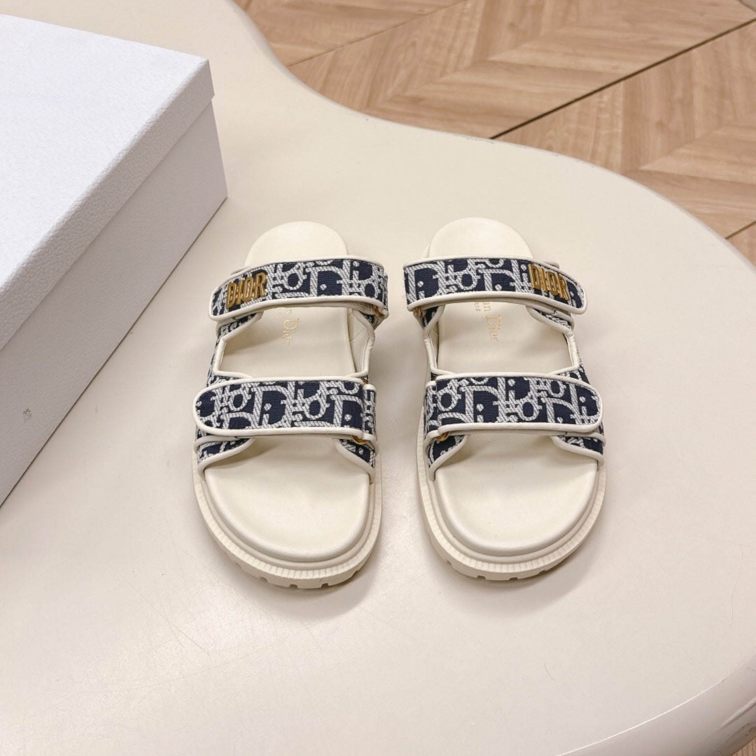 Dio Dioract Slide Sandal White and Blue