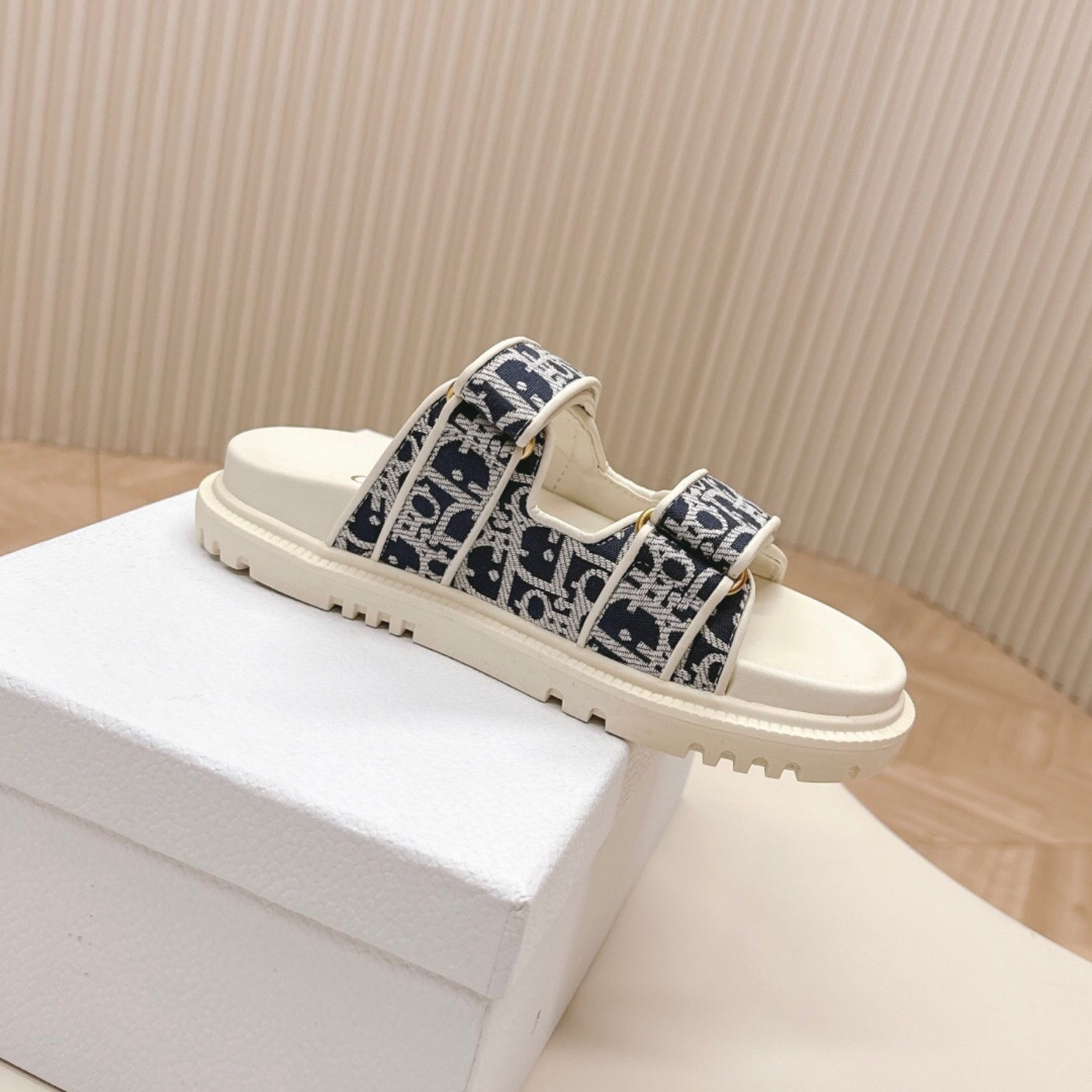 Dio Dioract Slide Sandal White and Blue