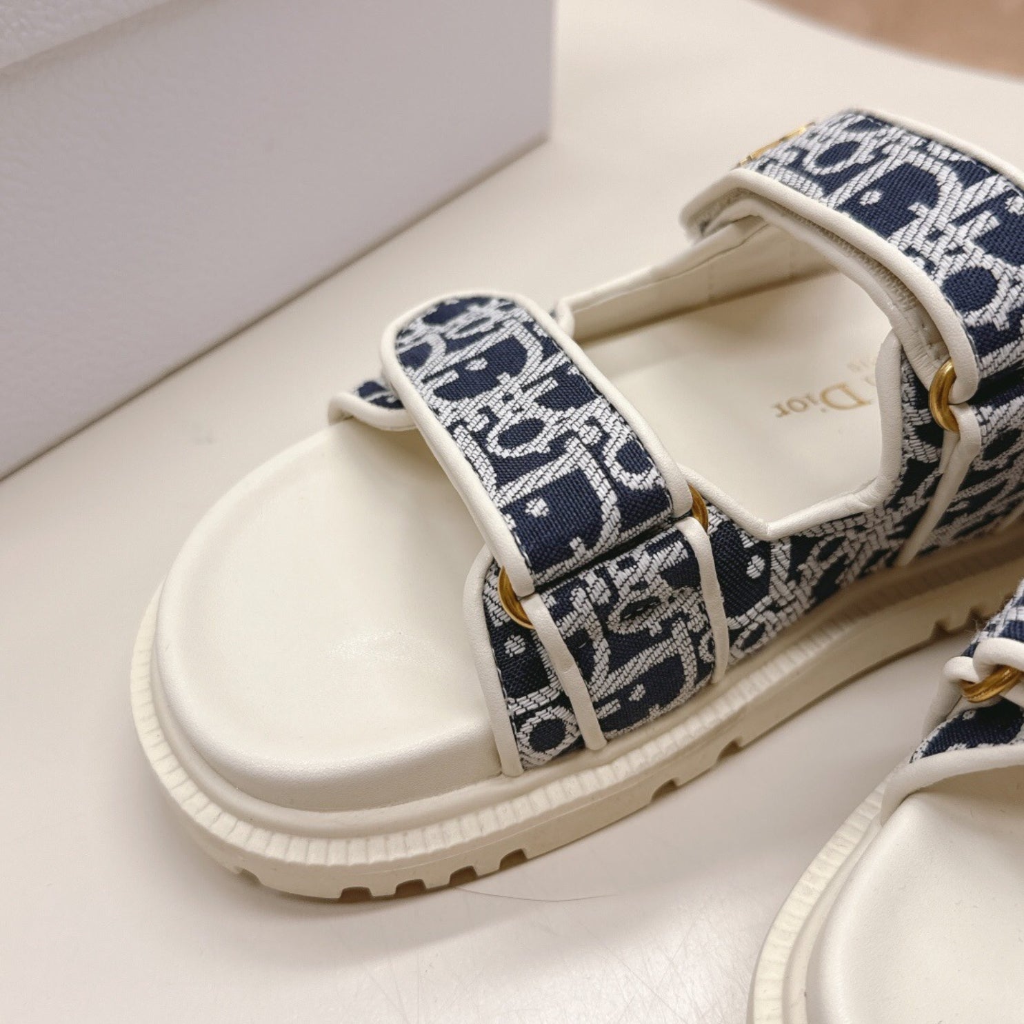 Dio Dioract Slide Sandal White and Blue