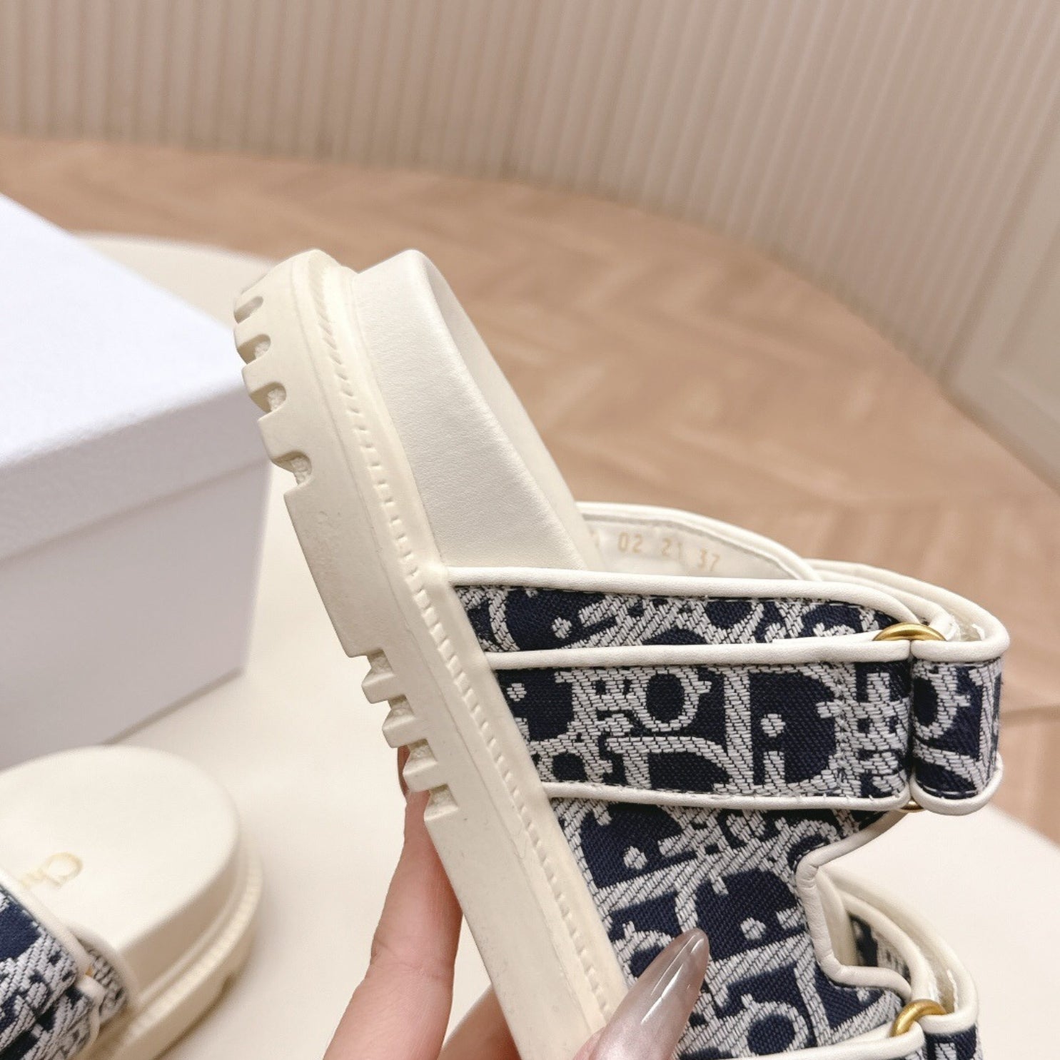 Dio Dioract Slide Sandal White and Blue