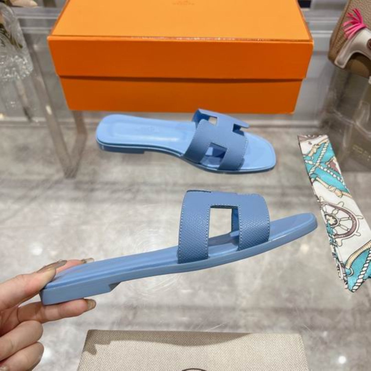 HRMS Oran Baby Blue Sandal