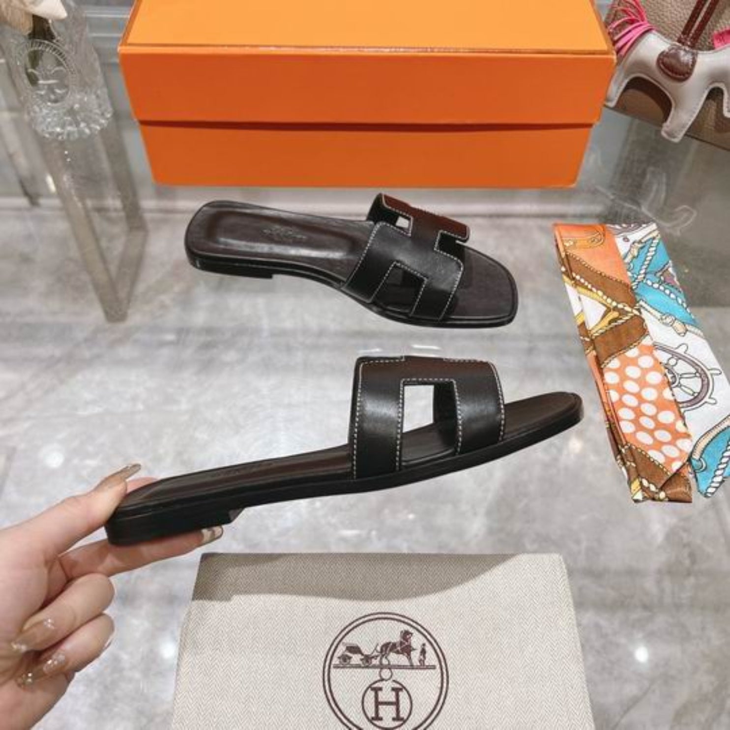 HRMS Oran Black I Sandal