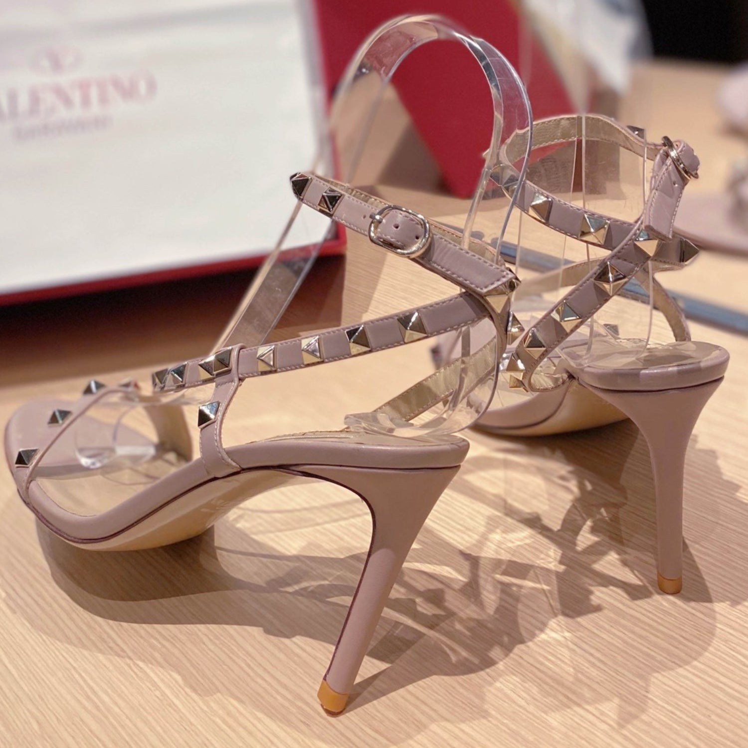 VLT Light Brown Leather Sandal with Details 8cm Heel