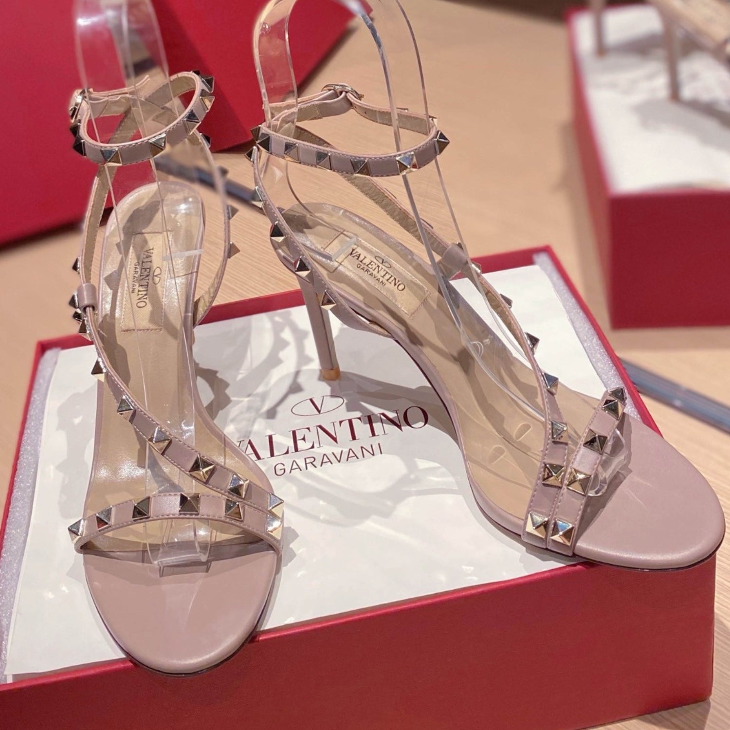 VLT Light Brown Leather Sandal with Details 8cm Heel