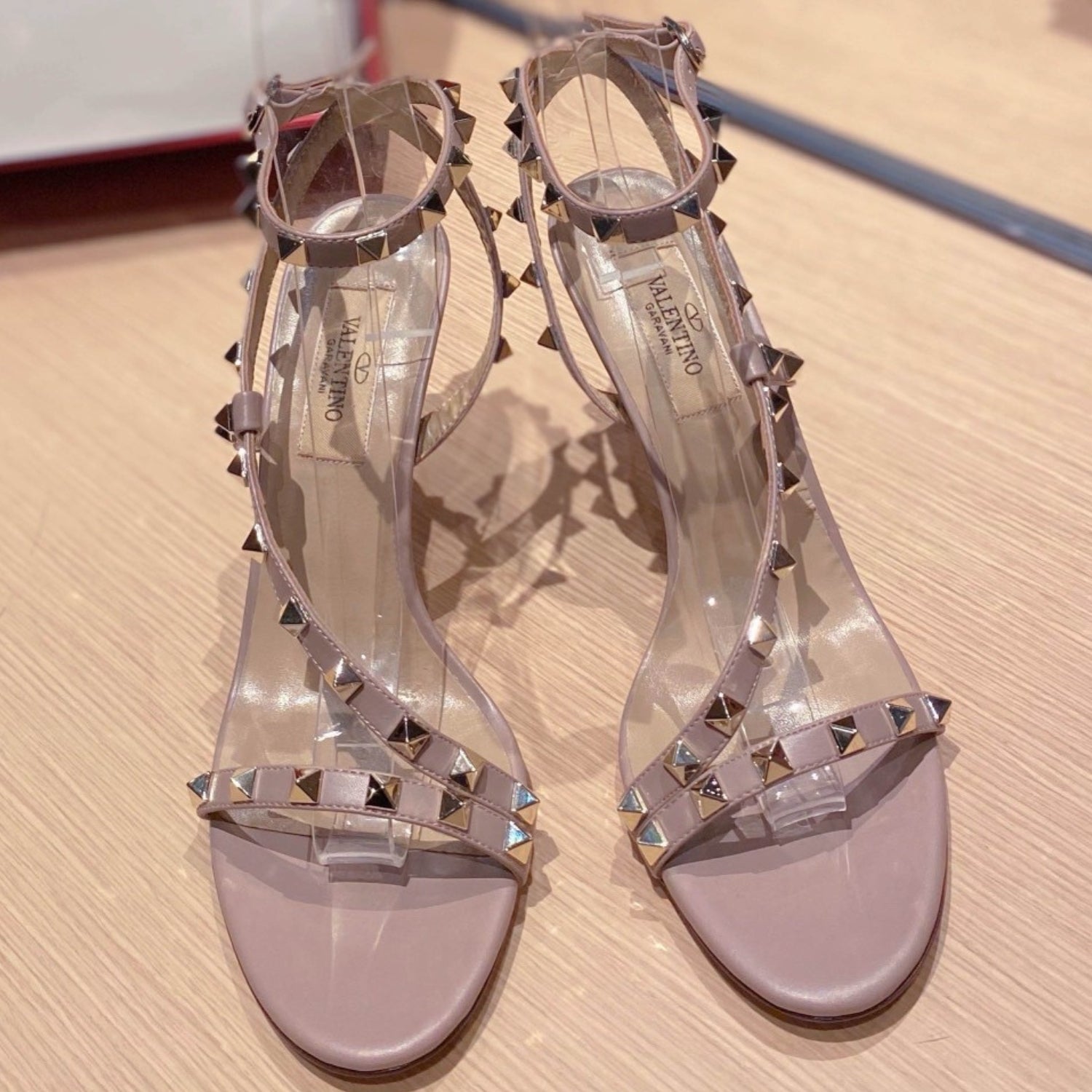 VLT Light Brown Leather Sandal with Details 8cm Heel