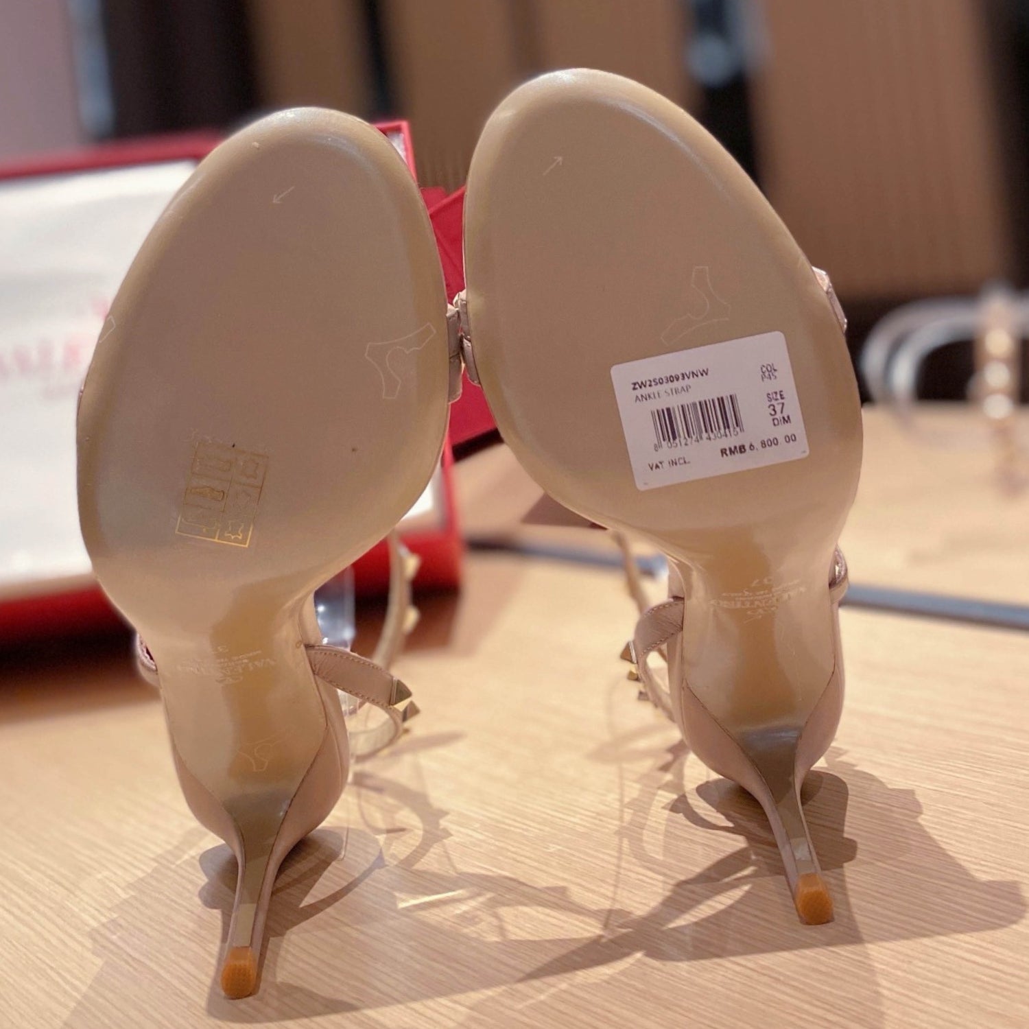 VLT Light Brown Leather Sandal with Details 8cm Heel