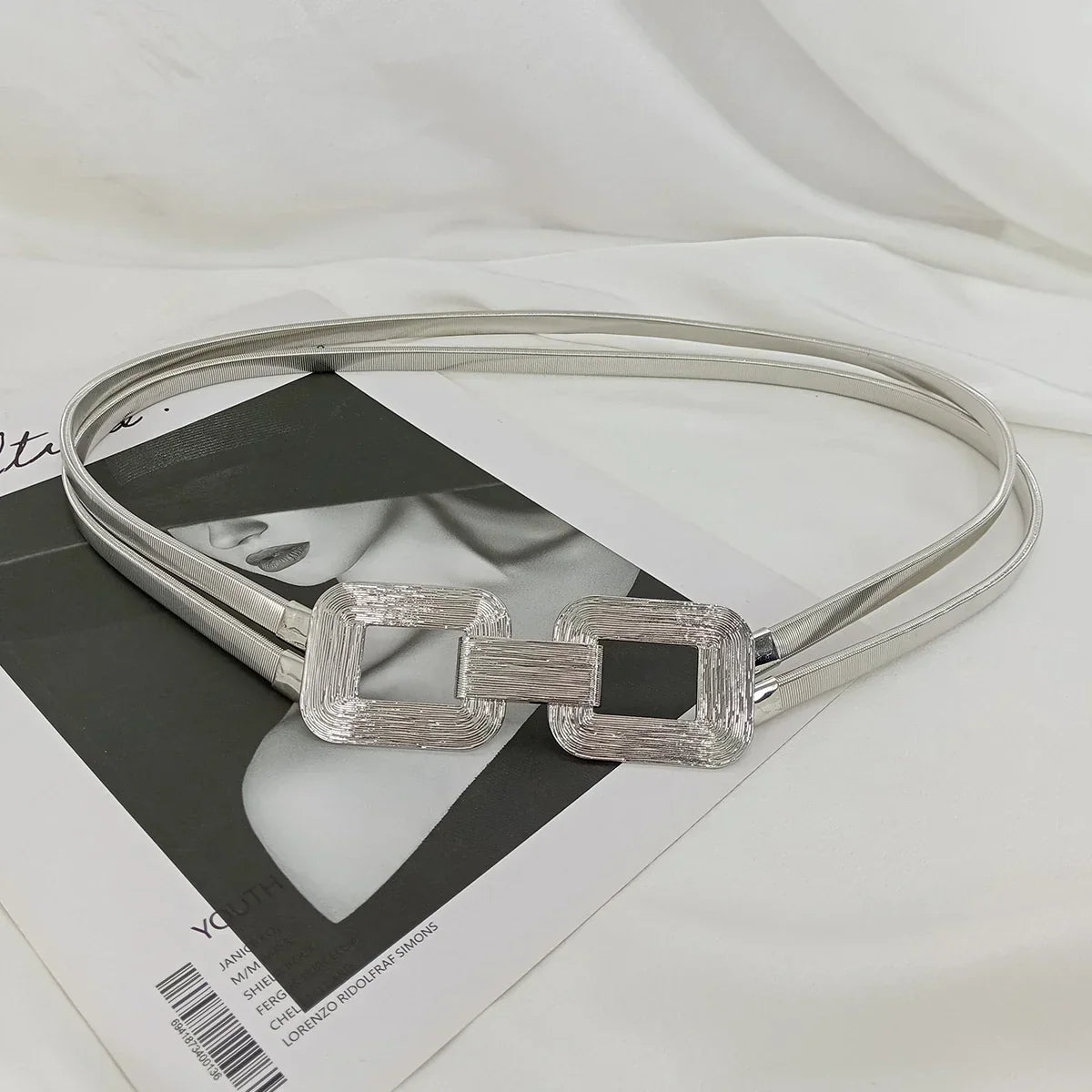 Women's Square Shine Gold Belt