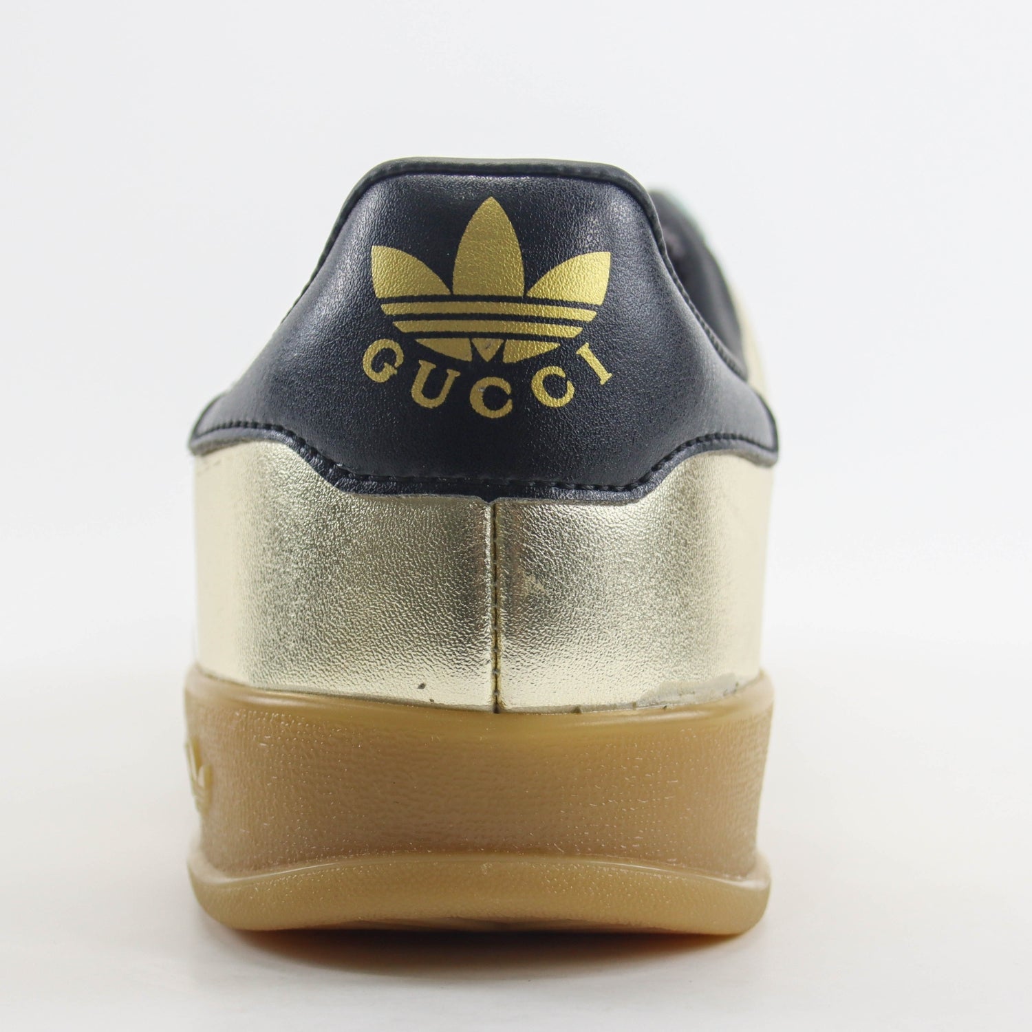 GG x Ads Gazelle Gold and Red Sneakers