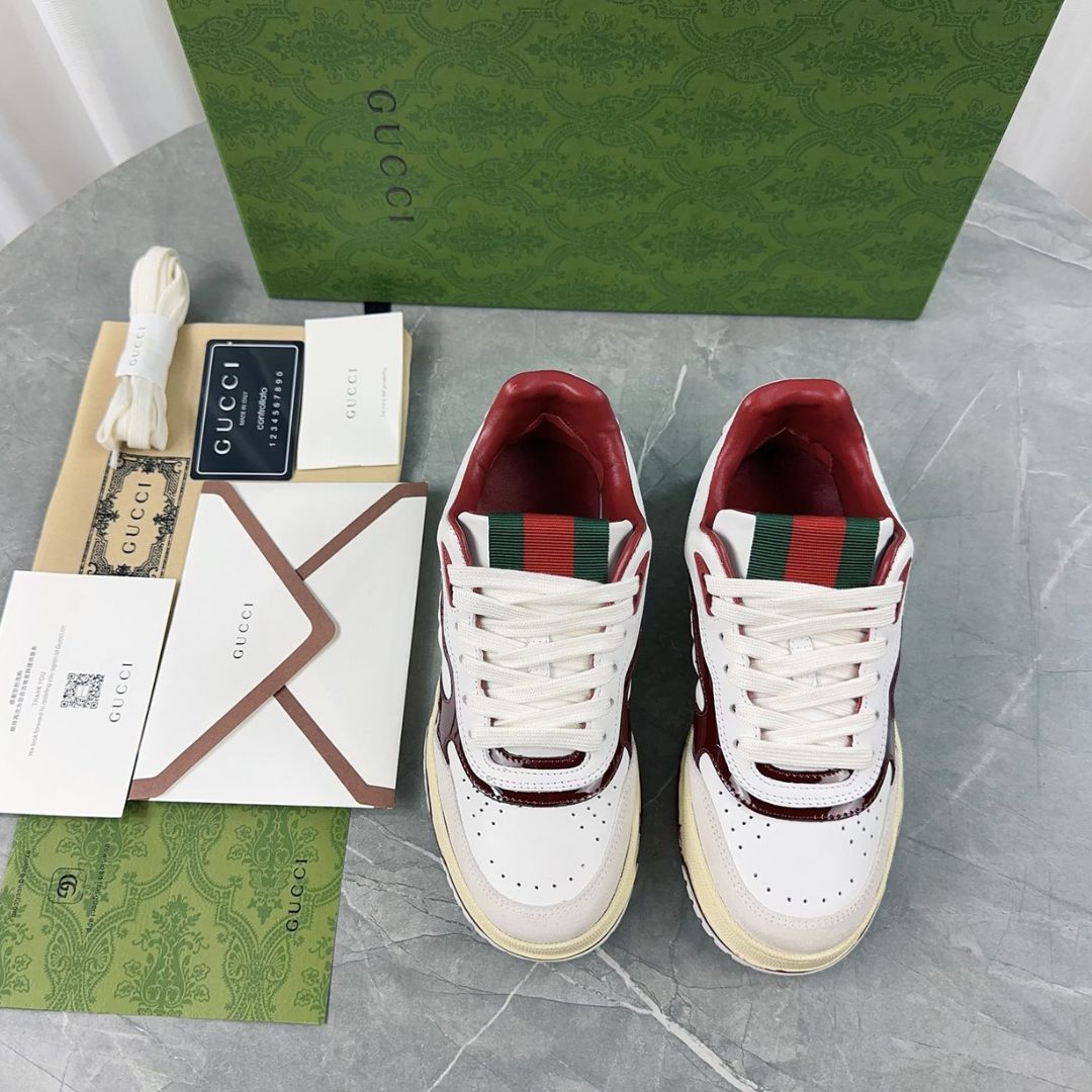 GG Re-Web Wine Sneakers
