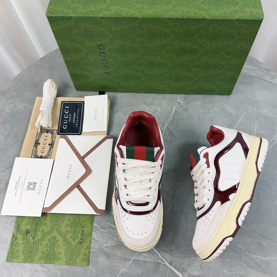 GG Re-Web Wine Sneakers