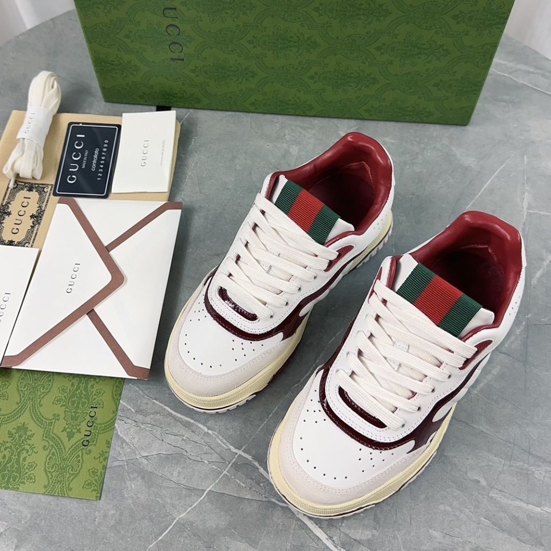 GG Re-Web Wine Sneakers