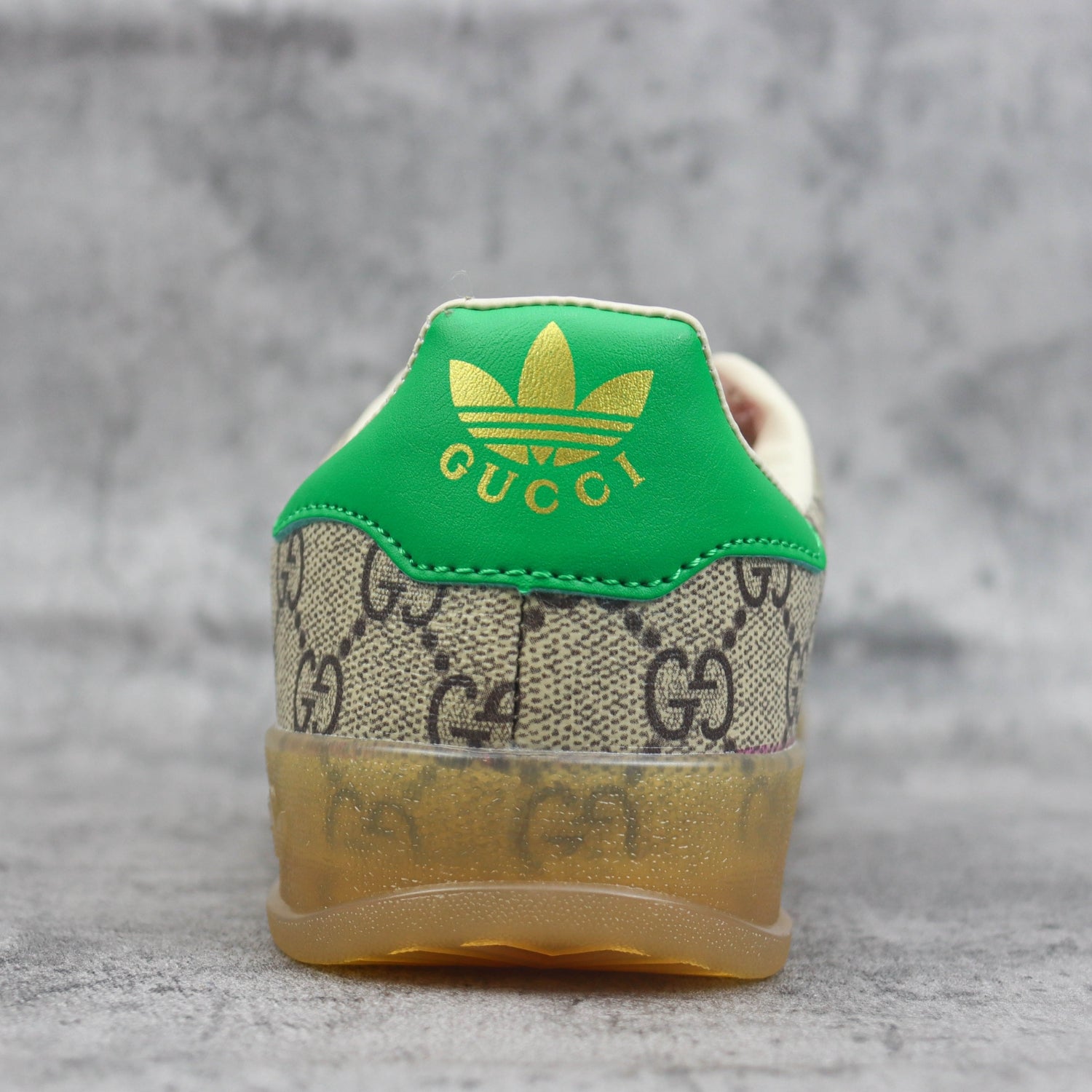 GG x Ads Gazelle Canvas Sneakers in Green and Red