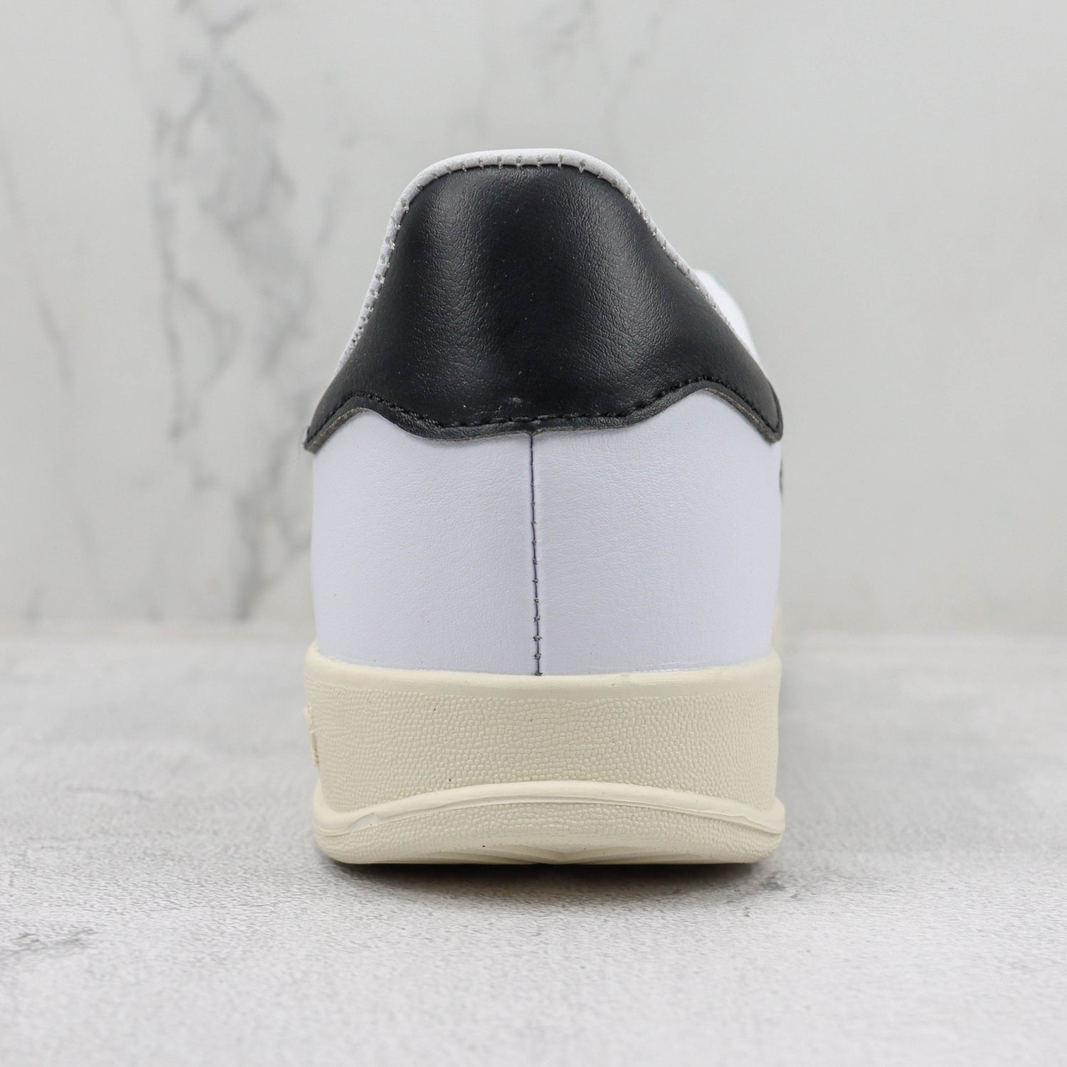 Ads Gazelle Classic White and Black Tennis Shoes