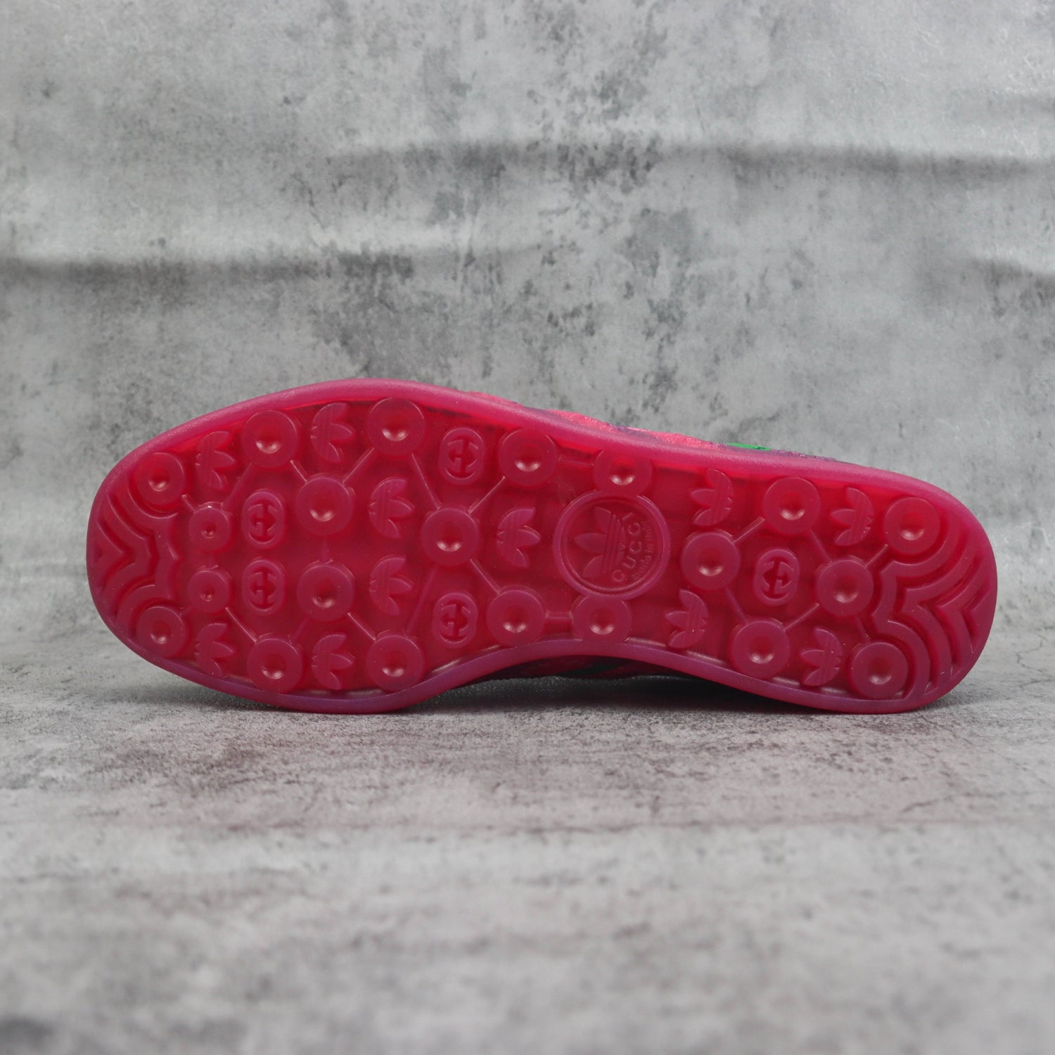 GG x Ads Gazelle Canvas Green and Pink Sneakers