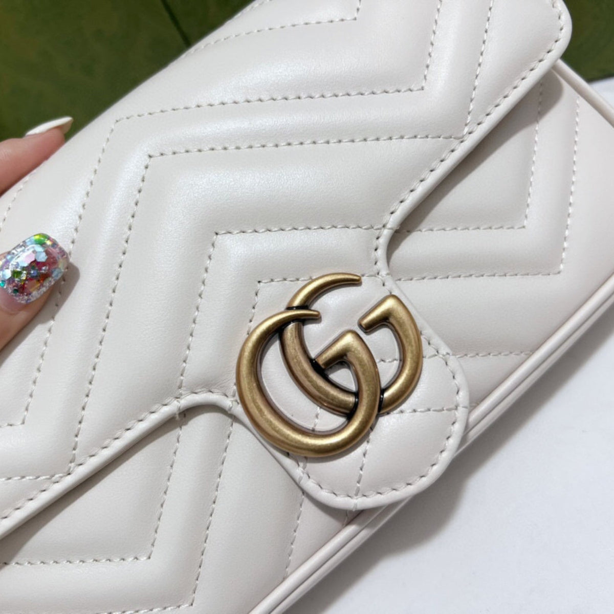 GG Marmont Mini White Bag 21.5cm