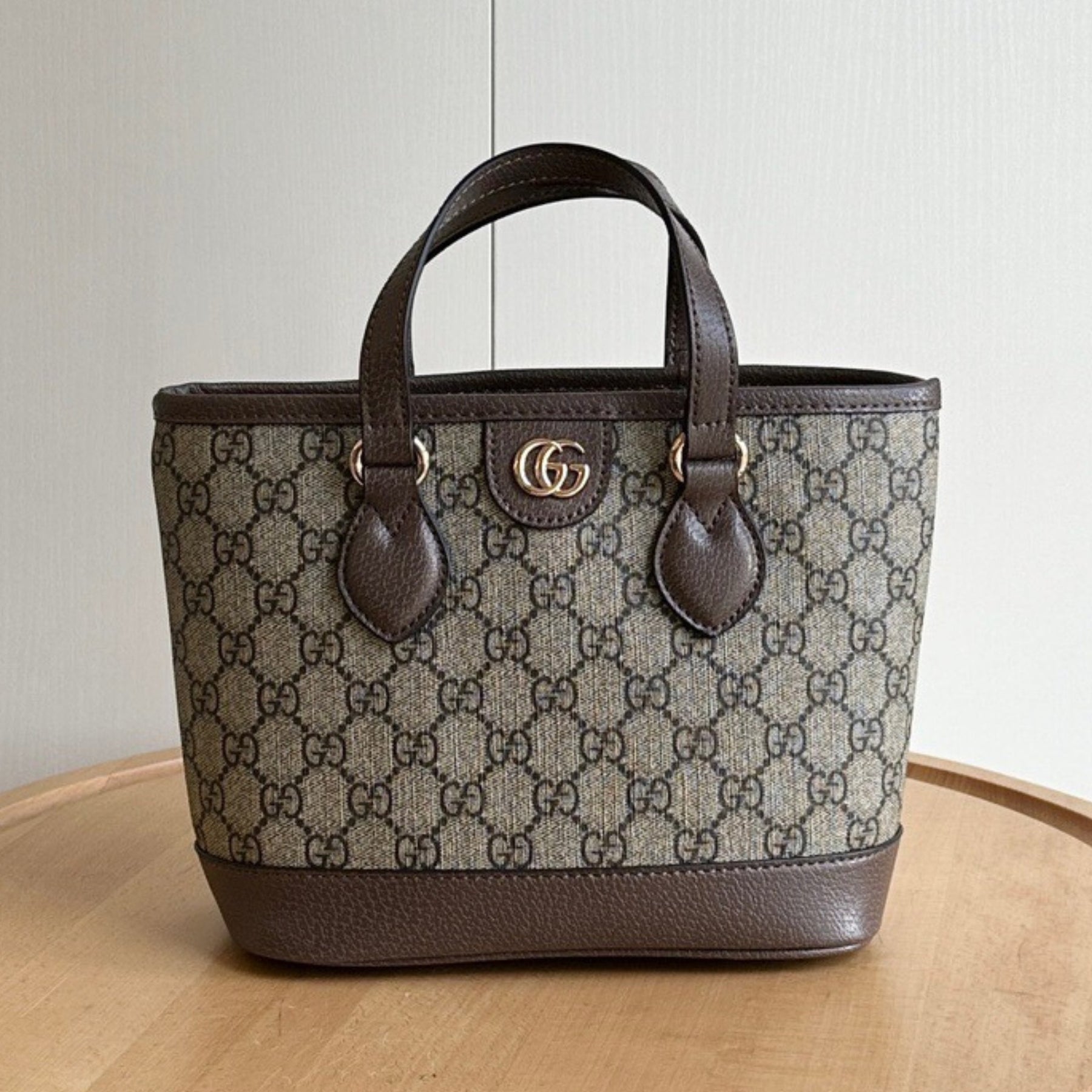 GG Ophidia Tote Mini Supreme Beige and Brown 22cm Bag