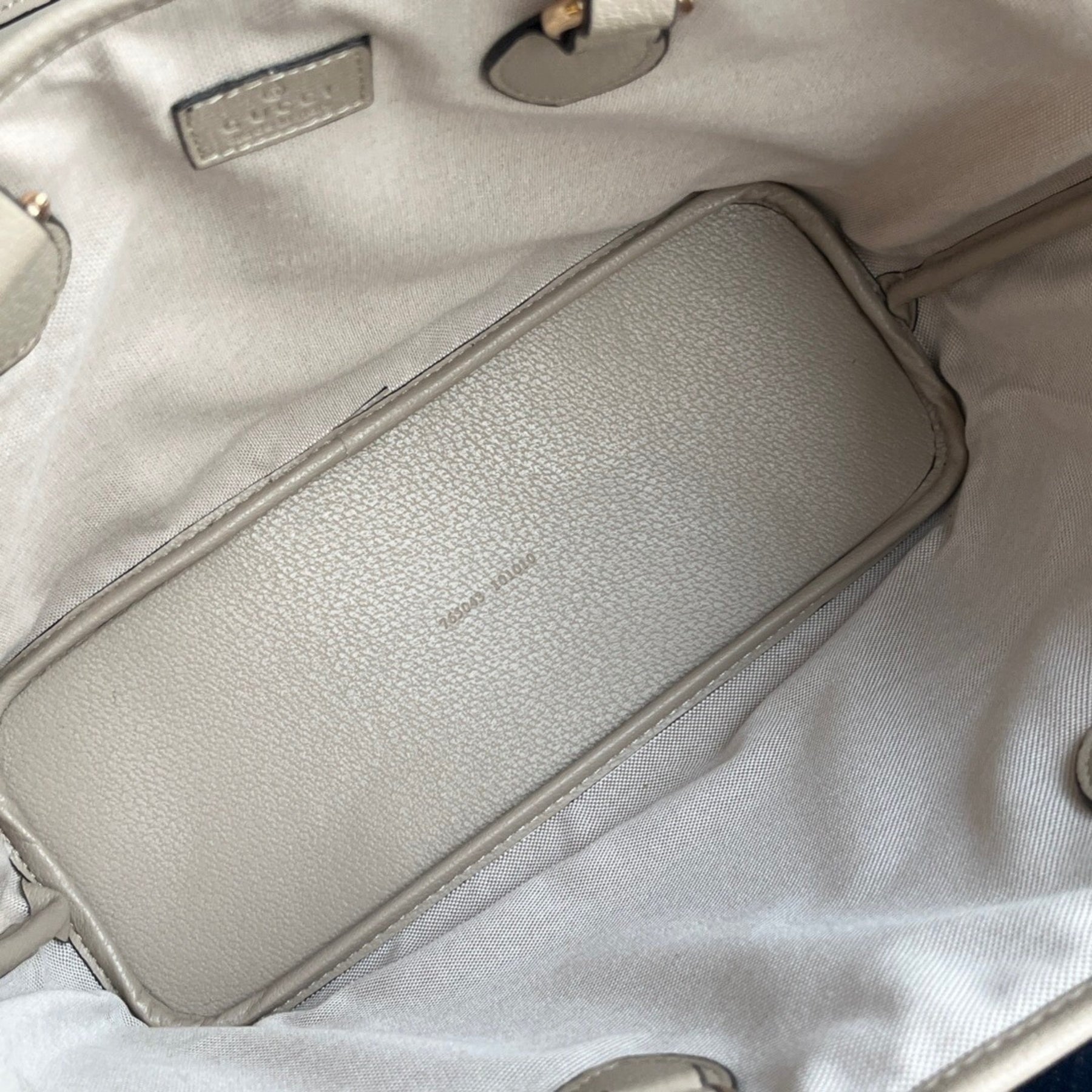 GG Ophidia Supreme Small Beige and White Bag 31cm