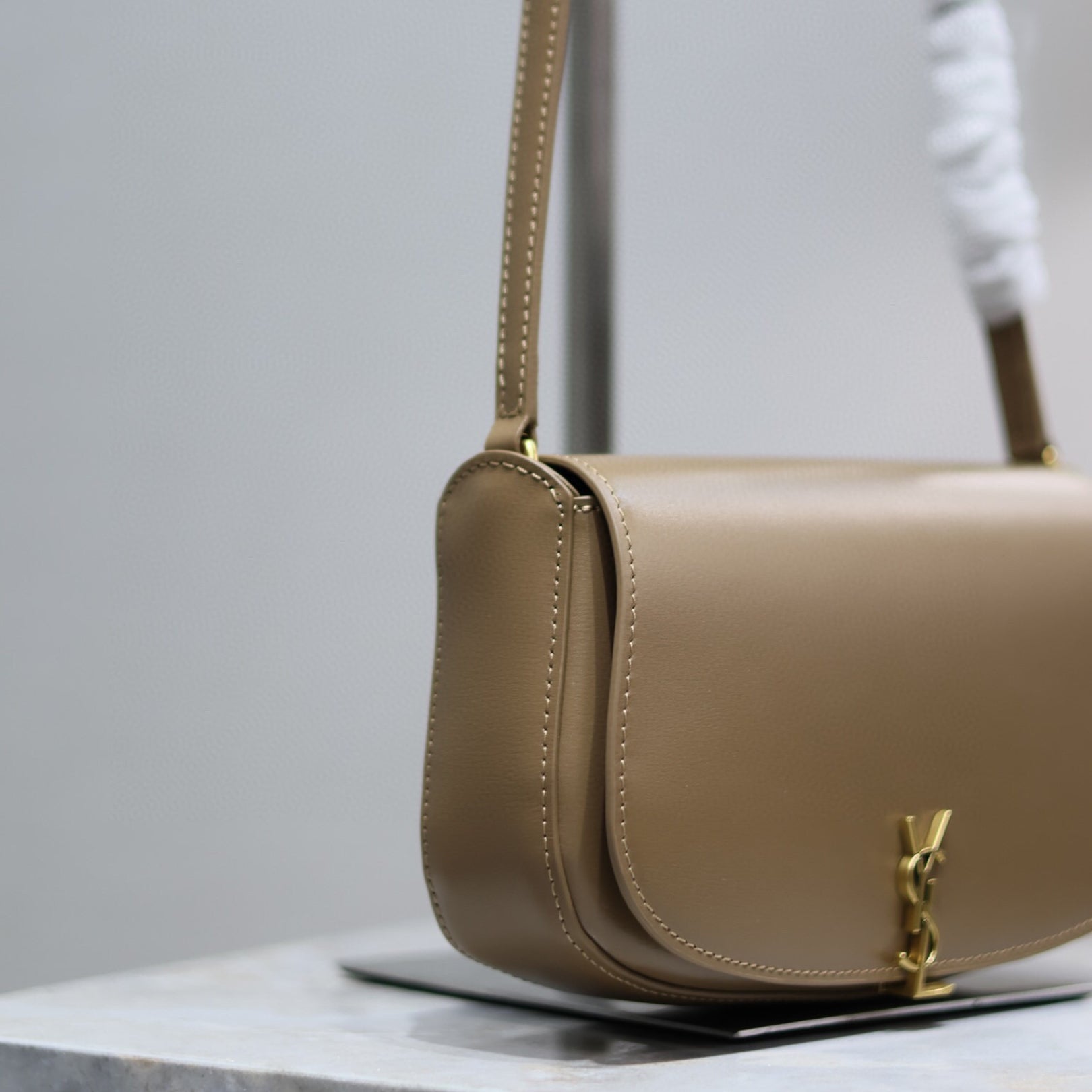 YSL Voltaire mini beige leather bag
