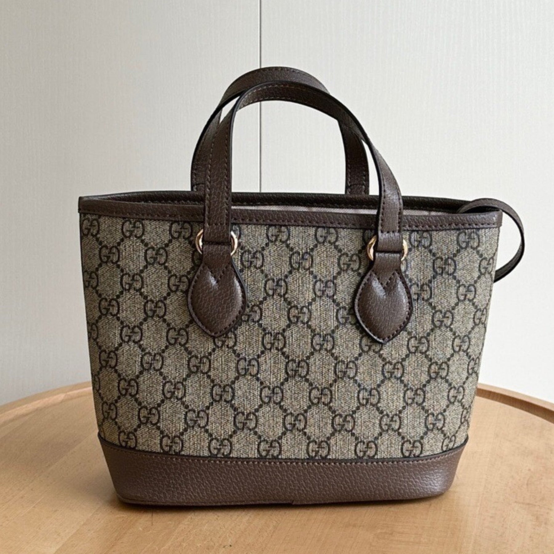 GG Ophidia Tote Mini Supreme Beige and Brown 22cm Bag