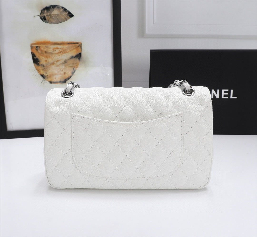 CHN Classic White Bag with Silver 25cm