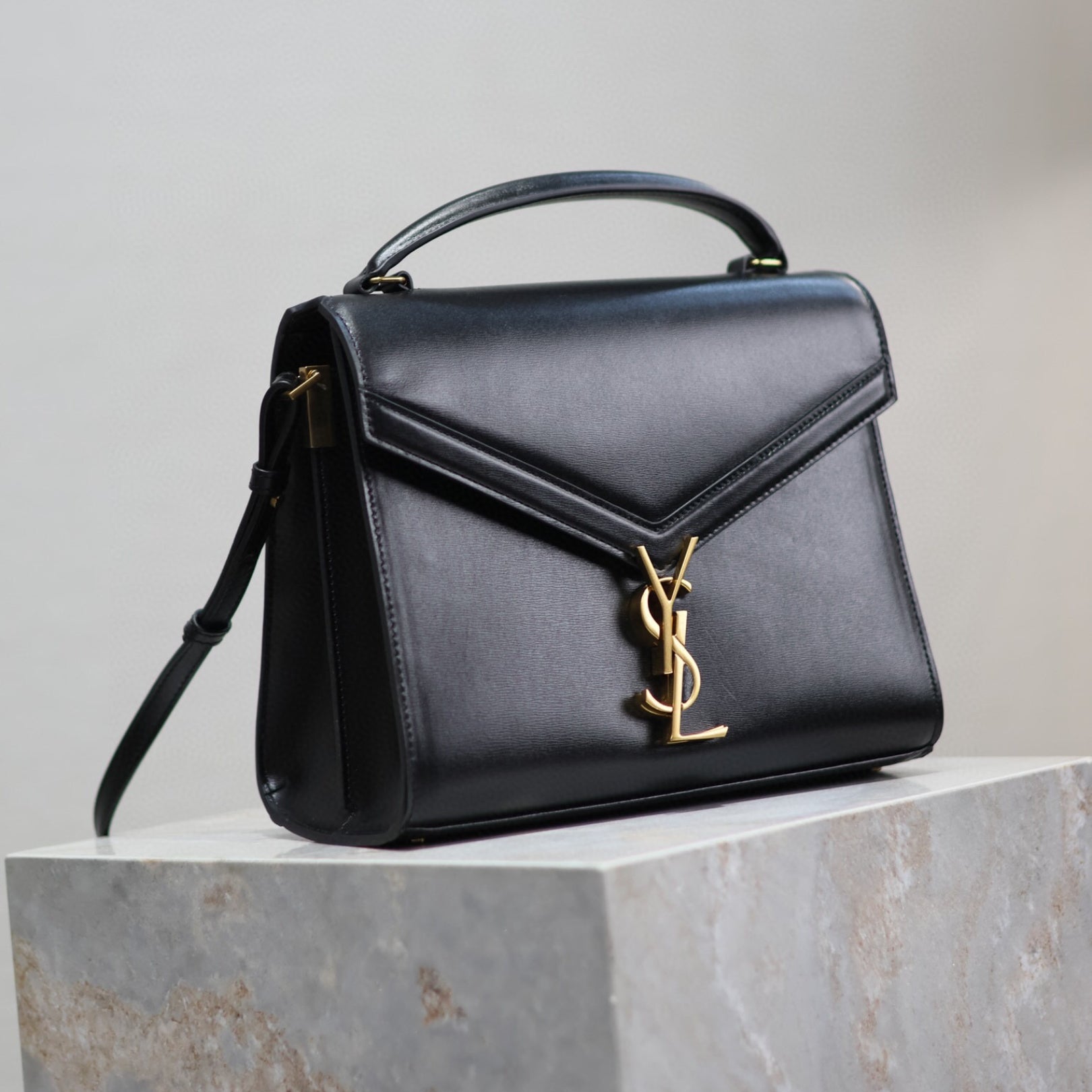 YSL Cassandra Small Black Bag