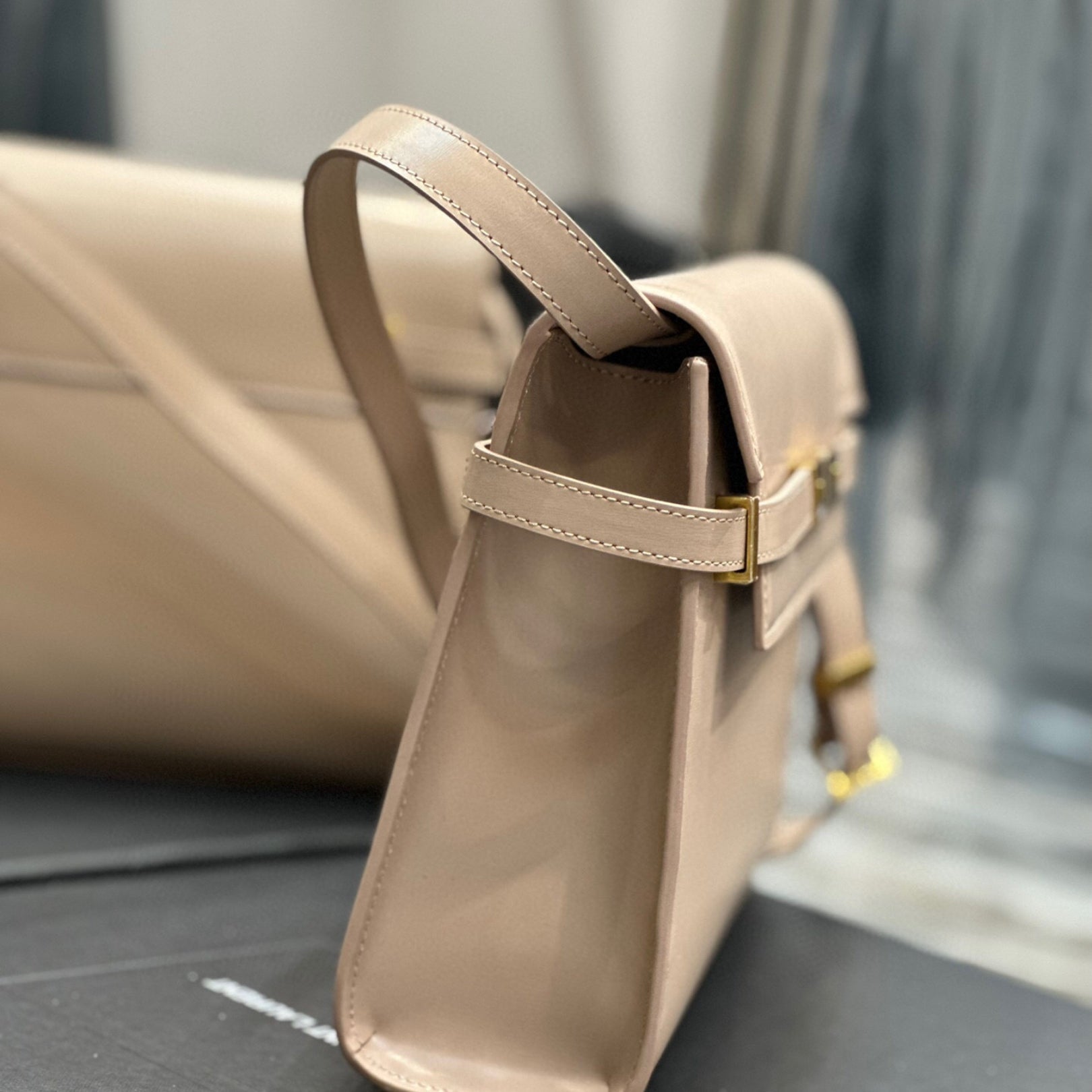 Small Beige YSL Manhattan Bag
