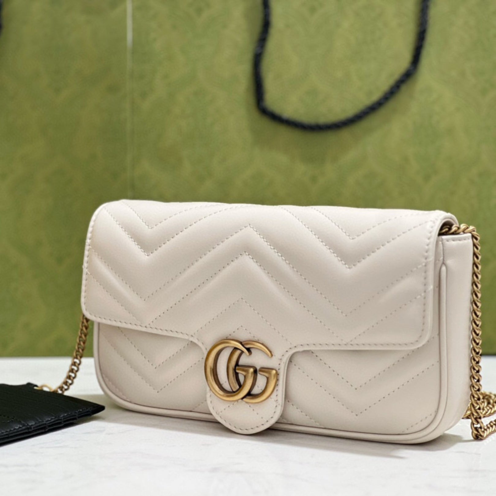 GG Marmont Mini White Bag 21.5cm