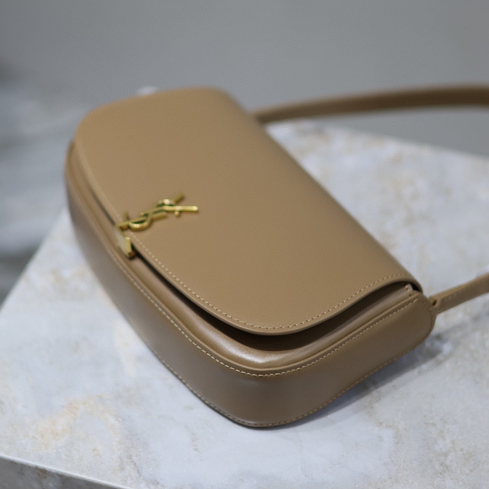 YSL Voltaire mini beige leather bag